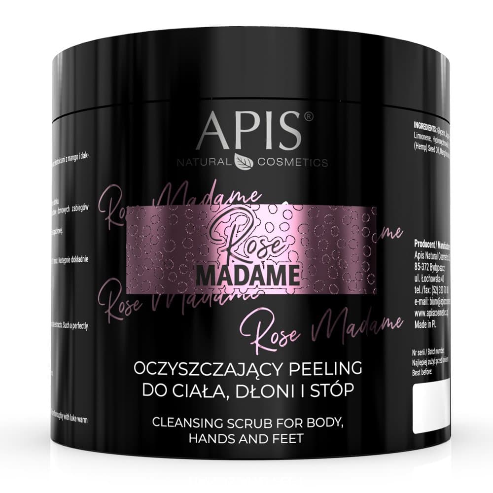

Apis rose madame, oczyszczający peeling do ciała i stóp 700 g