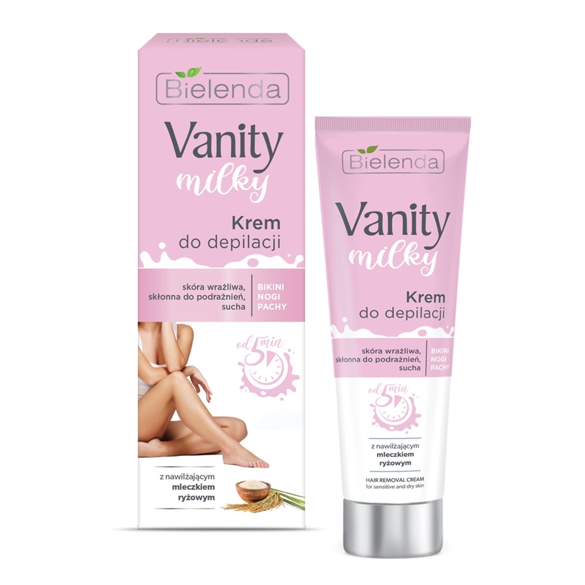 

Bielenda Vanity Milky Krem do depilacji z mleczkiem ryżowym - nogi,bikini i pachy 100ml