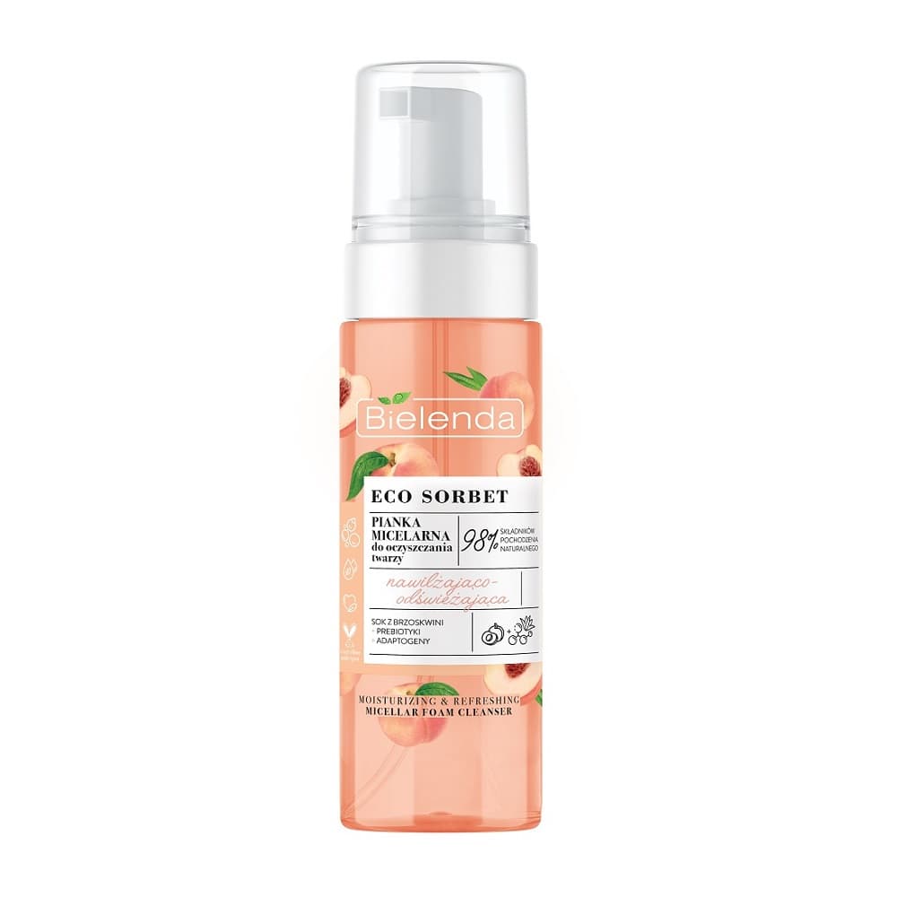 

Bielenda Eco Sorbet pianka micelarna do oczyszczania twarzy nawilżająco-odświeżająca Brzoskwinia 150ml