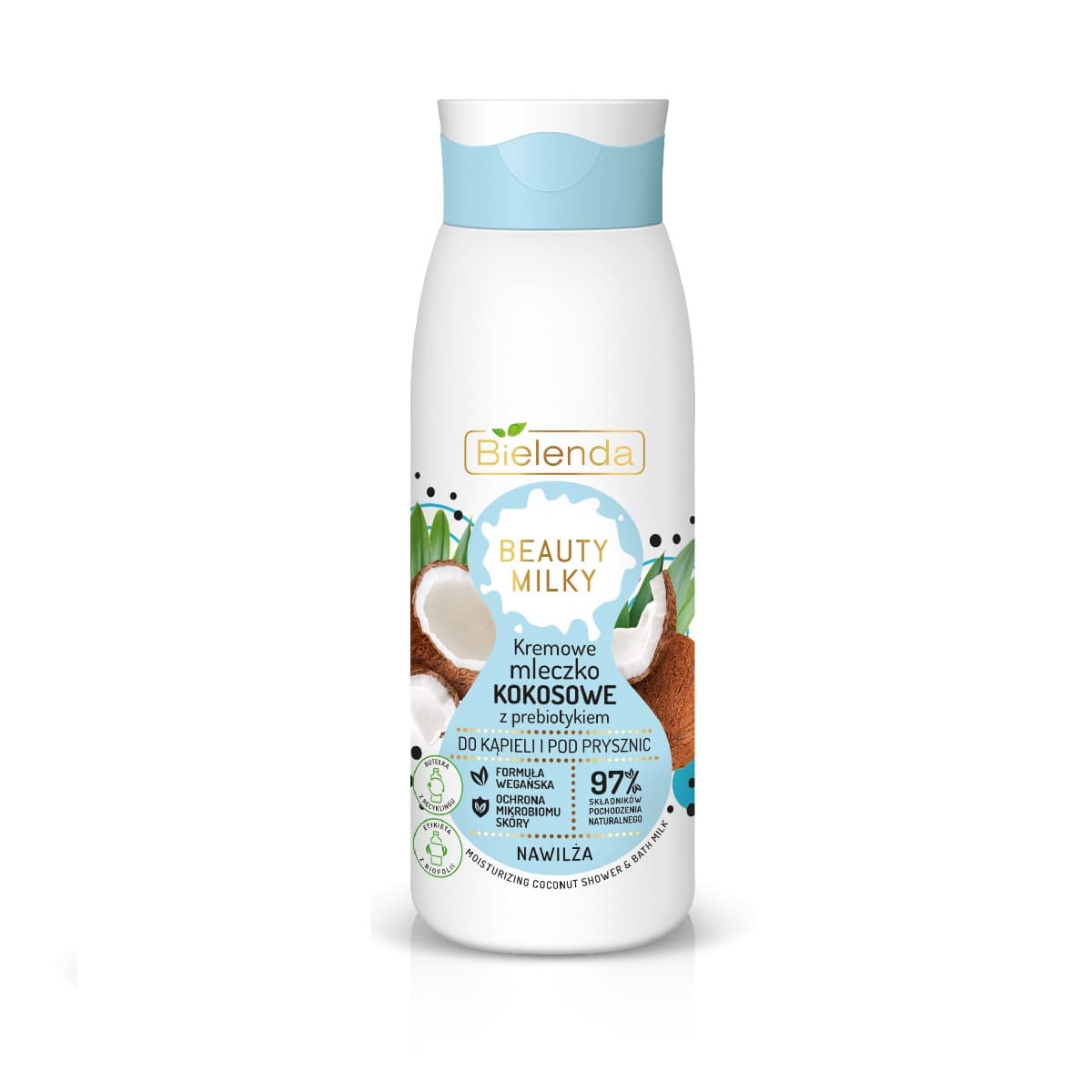 

Bielenda Beauty Milky Kremowe Mleczko Kokosowe z prebiotykiem do kąpieli i pod prysznic - nawilża 400ml