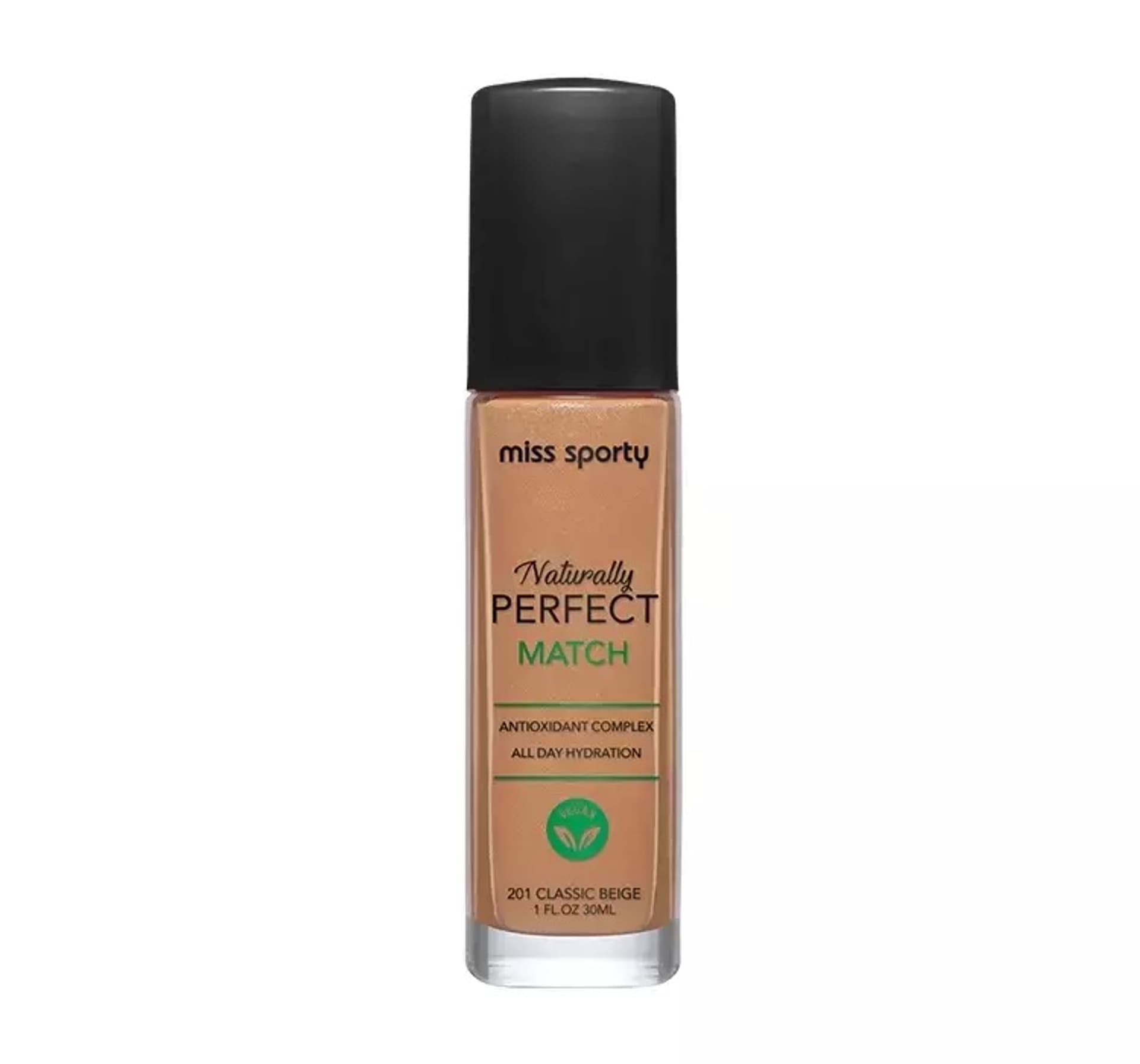 

MISS SPORTY Naturally Perfect Match wegański podkład nawilżający 201 Classic Beige 30ml