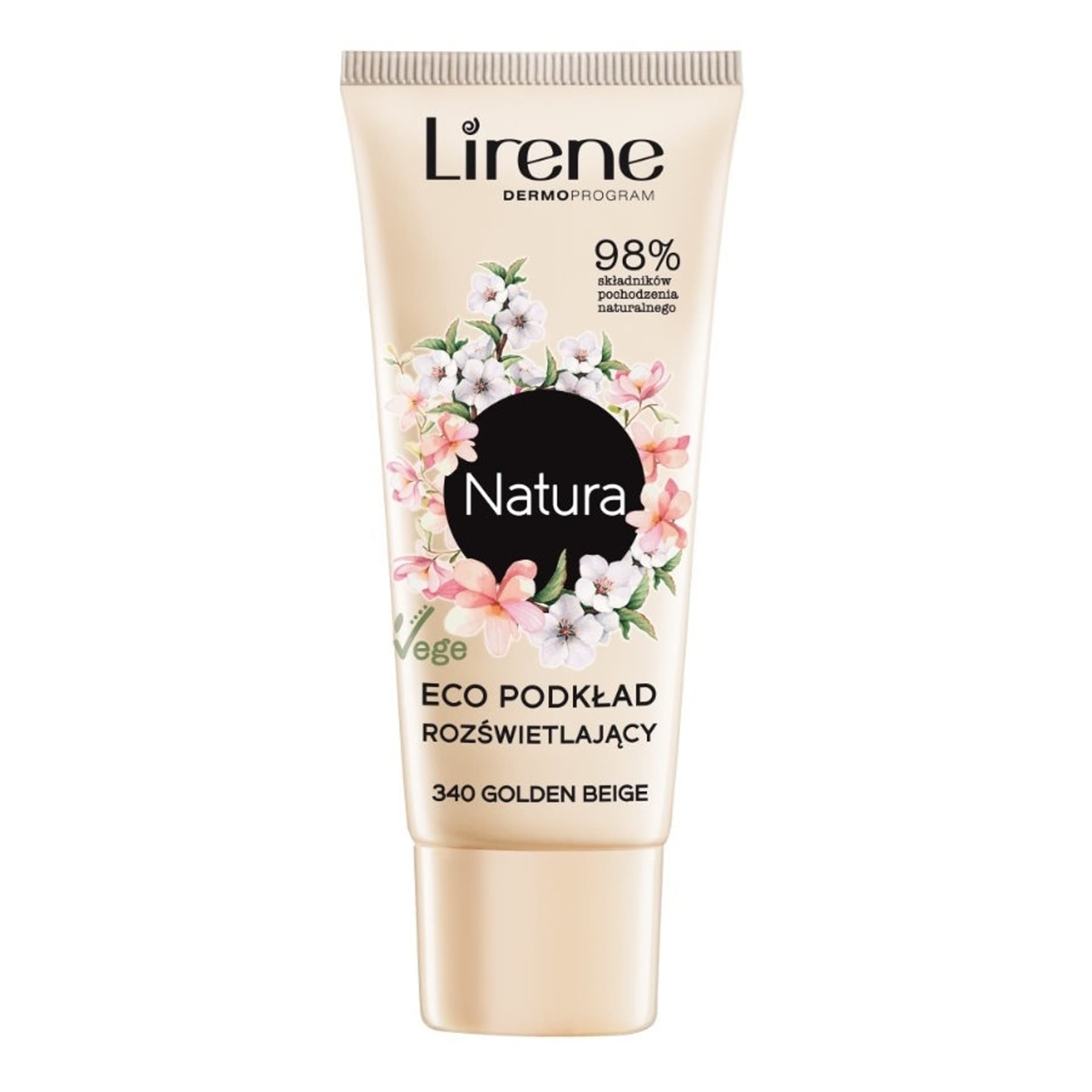 

Lirene Natura Eco podkład rozświetlający 340 Golden Beige 30ml