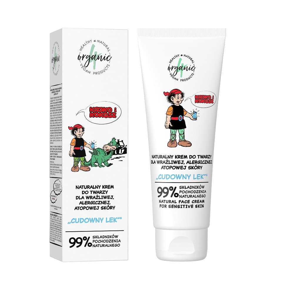 

4ORGANIC Kajko i Kokosz Cudowny Lek naturalny krem do twarzy dla wrażliwej alergicznej i atopowej skóry 50ml