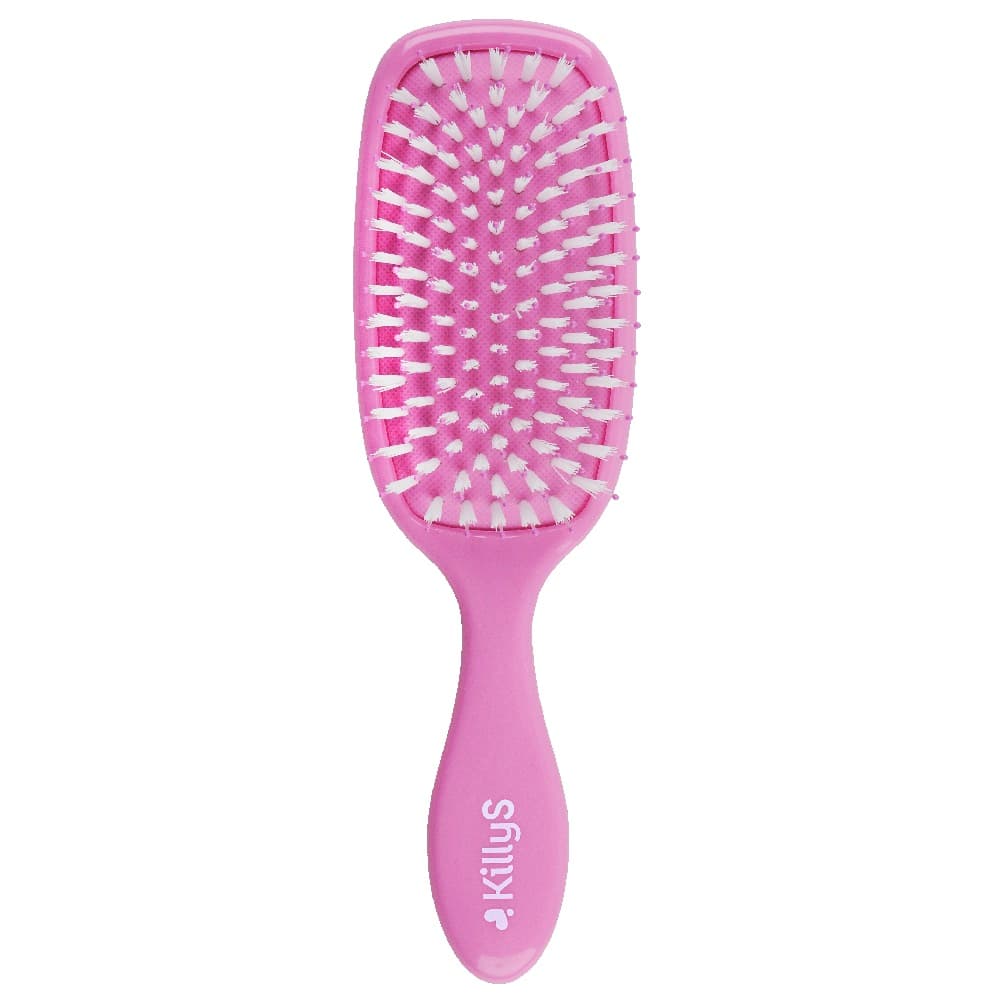 

KillyS Hair Brush szczotka do włosów wysokoporowatych wzbogacona olejem z pestek malin Różowa