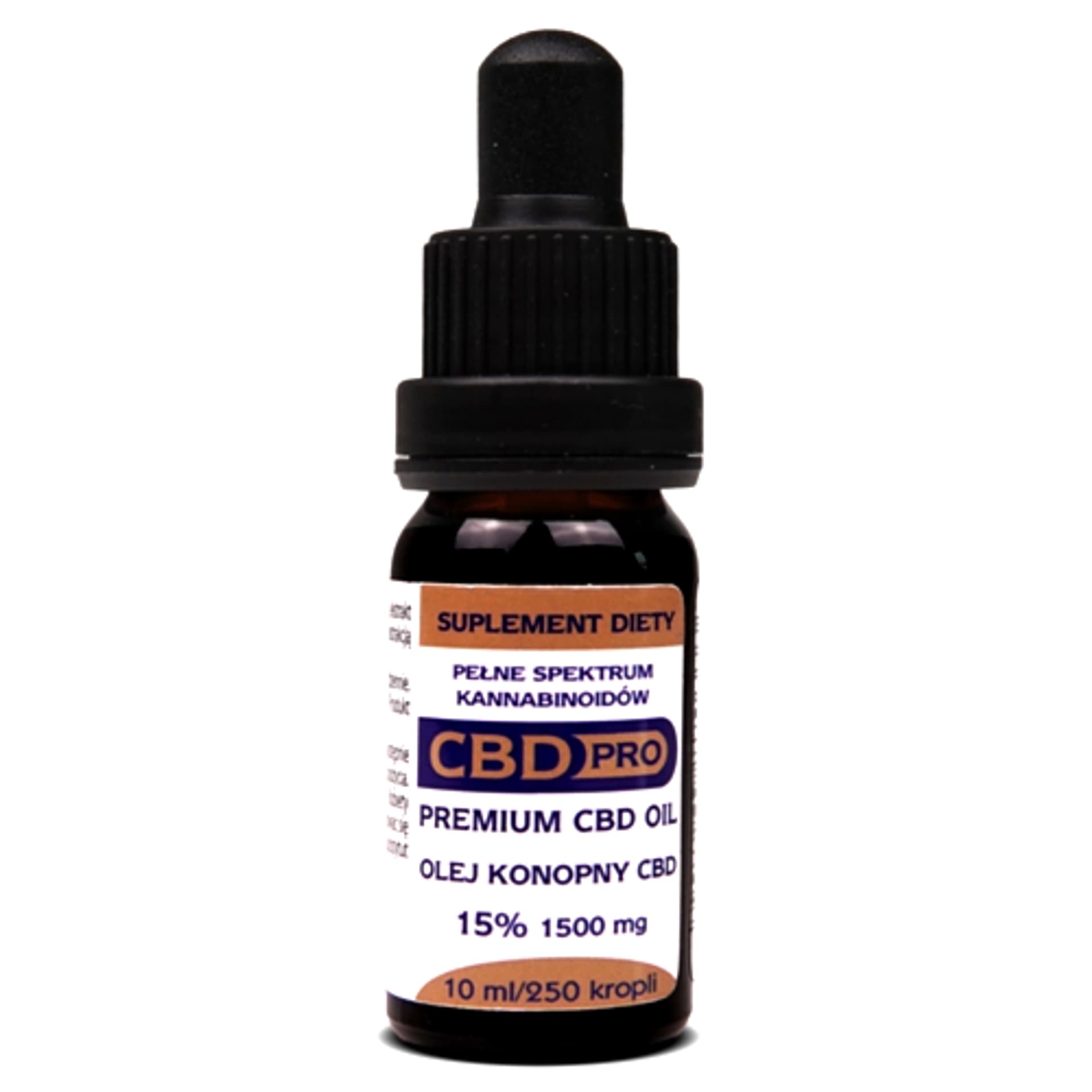 

CBD Pro Olej konopny 15% 1500mg suplement diety w kroplach 10ml