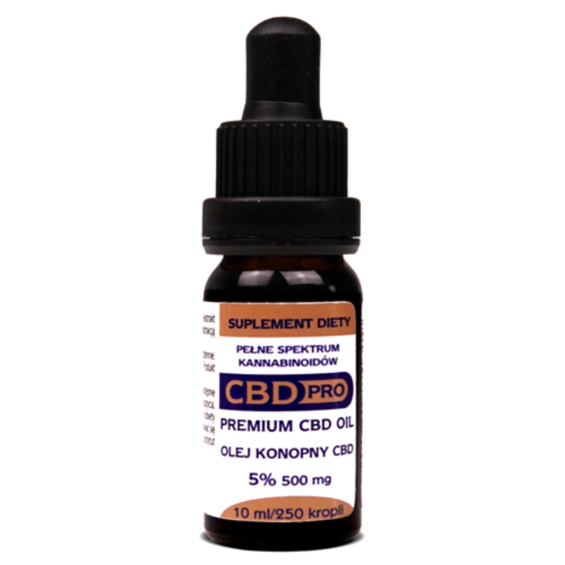 

CBD Pro Olej konopny 5% 500mg suplement diety w kroplach 10ml