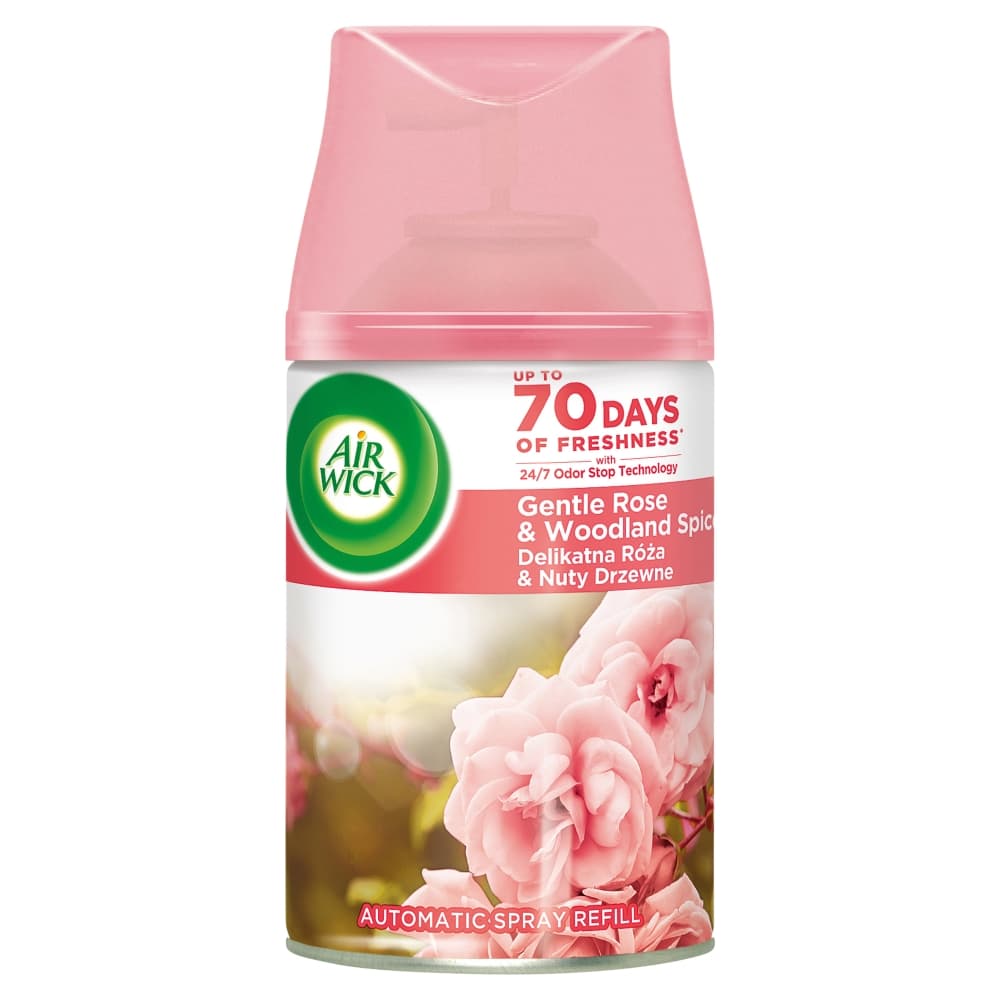 

Air Wick Freshmatic wkład do automatycznego odświeżacza powietrza Delikatna Róża Nuty Drzewne 250ml