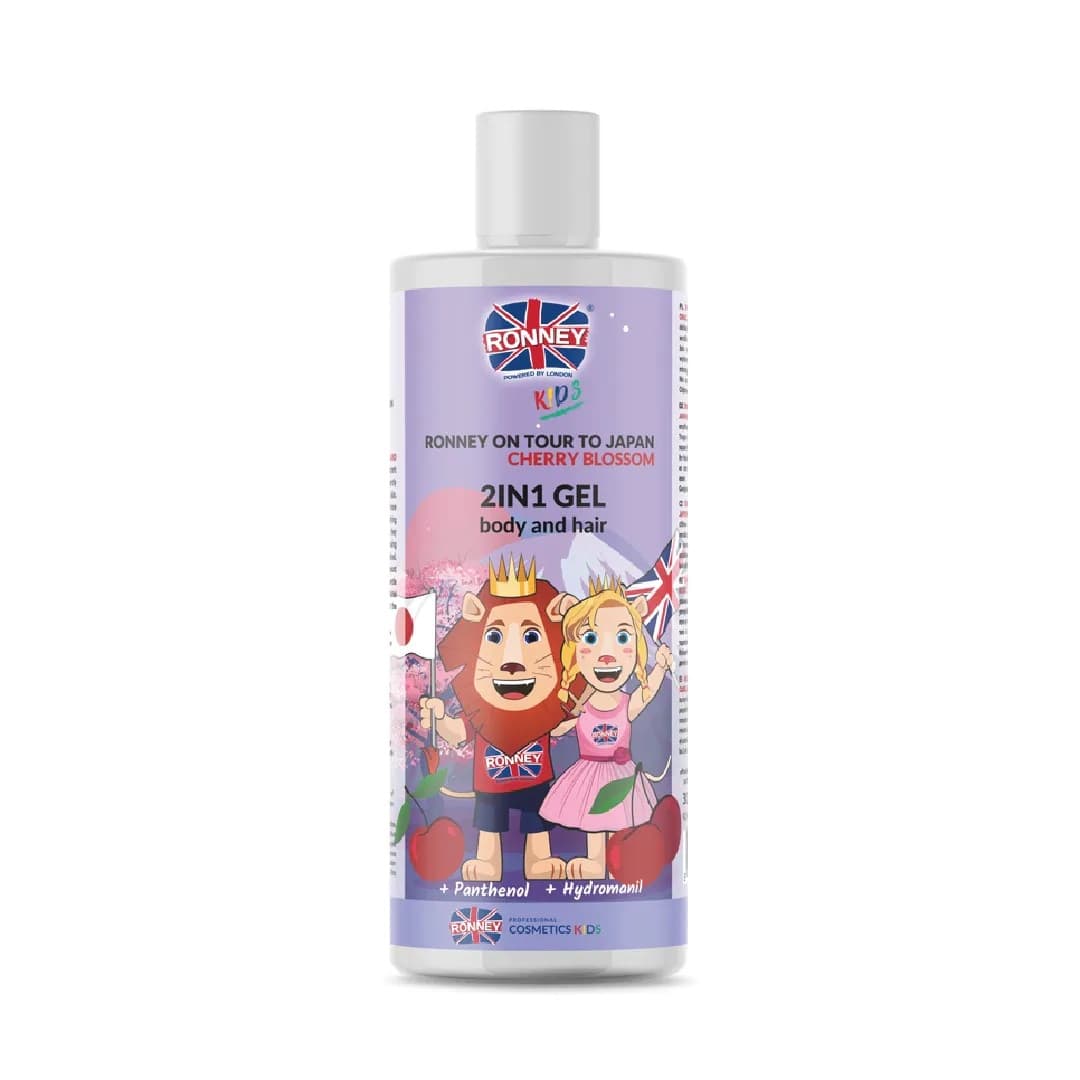 

Ronney Kids On Tour To Japan 2in1 Gel Body And Hair delikatny żel do mycia ciała i włosów dla dzieci Wiśnia 300ml