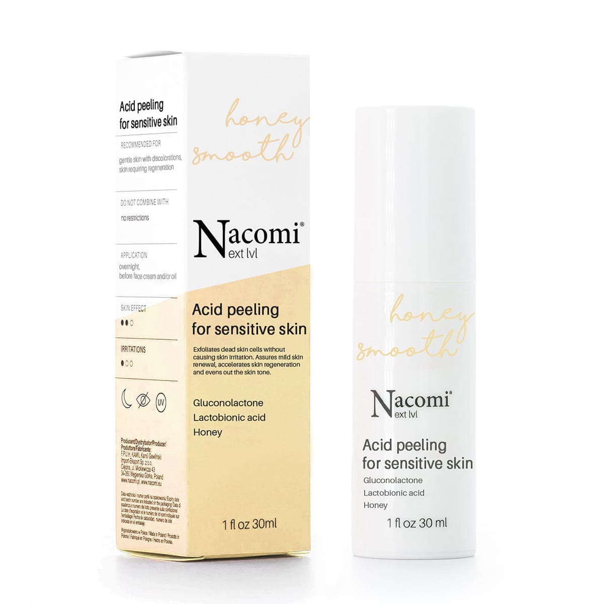 

Nacomi Next Level peeling kwasowy do cery wrażliwej Kwas Laktobionowy 30ml