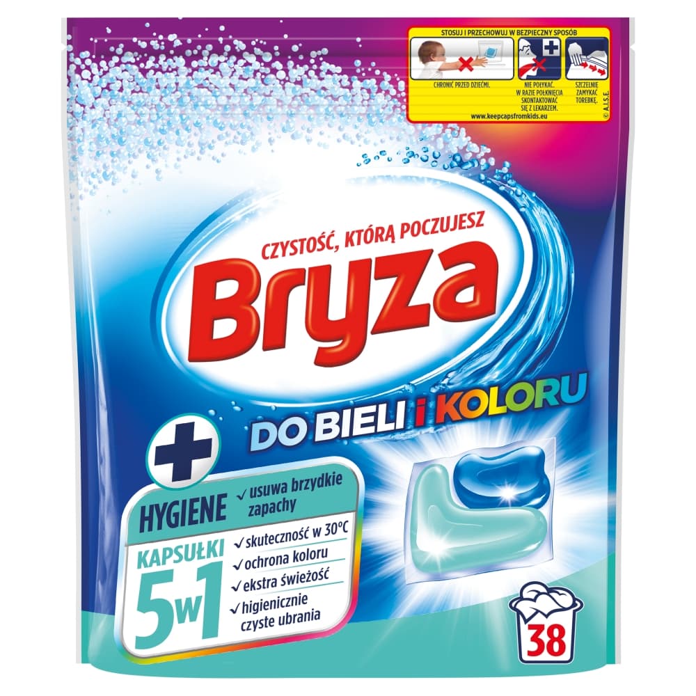 

BRYZA Kapsułki do Prania Hygiene Biel i Kolor 38szt