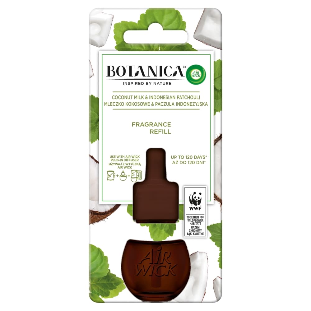 

Air Wick Botanica wkład do elektrycznego odświeżacza Mleczko Kokosowe Paczula Indonezyjska 19ml