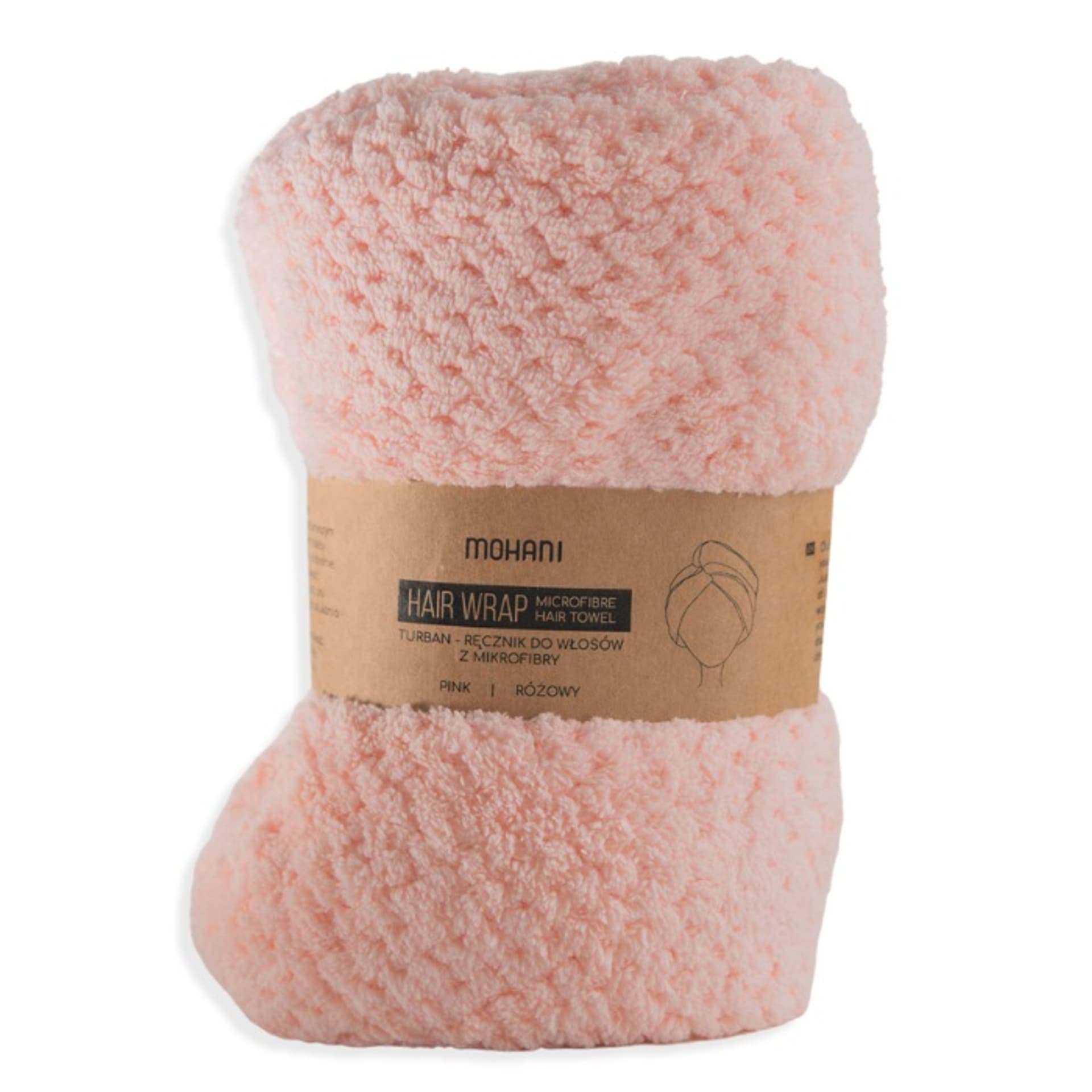 

Mohani Hair Wrap turban-ręcznik do włosów z mikrofibry Różowy