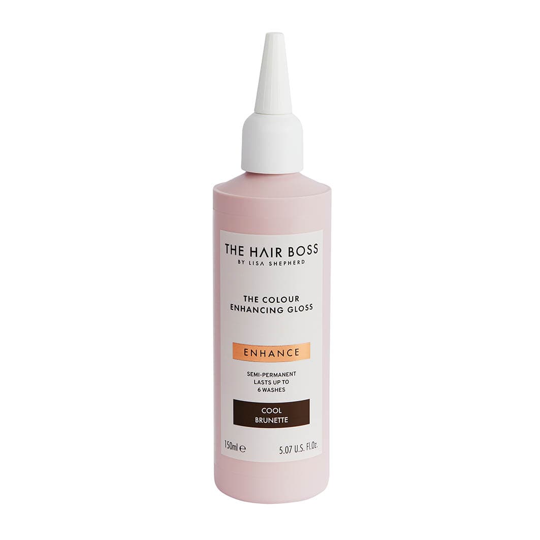 

The Hair Boss The Colour Enhancing Gloss rozświetlacz podkreślający ciemny odcień włosów Cool Brunette 150ml
