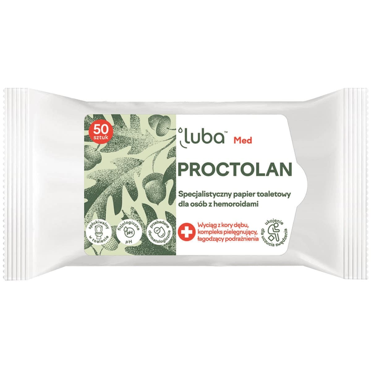 

Luba Med Proctolan specjalistyczny papier toaletowy dla osób z hemoroidami 50szt