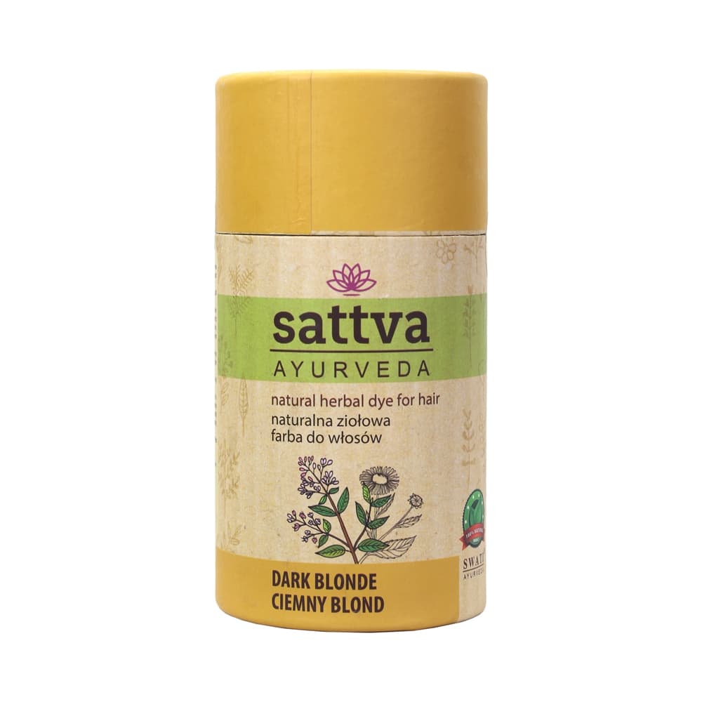 

Sattva Natural Herbal Dye for Hair naturalna ziołowa farba do włosów Dark Blonde 150g