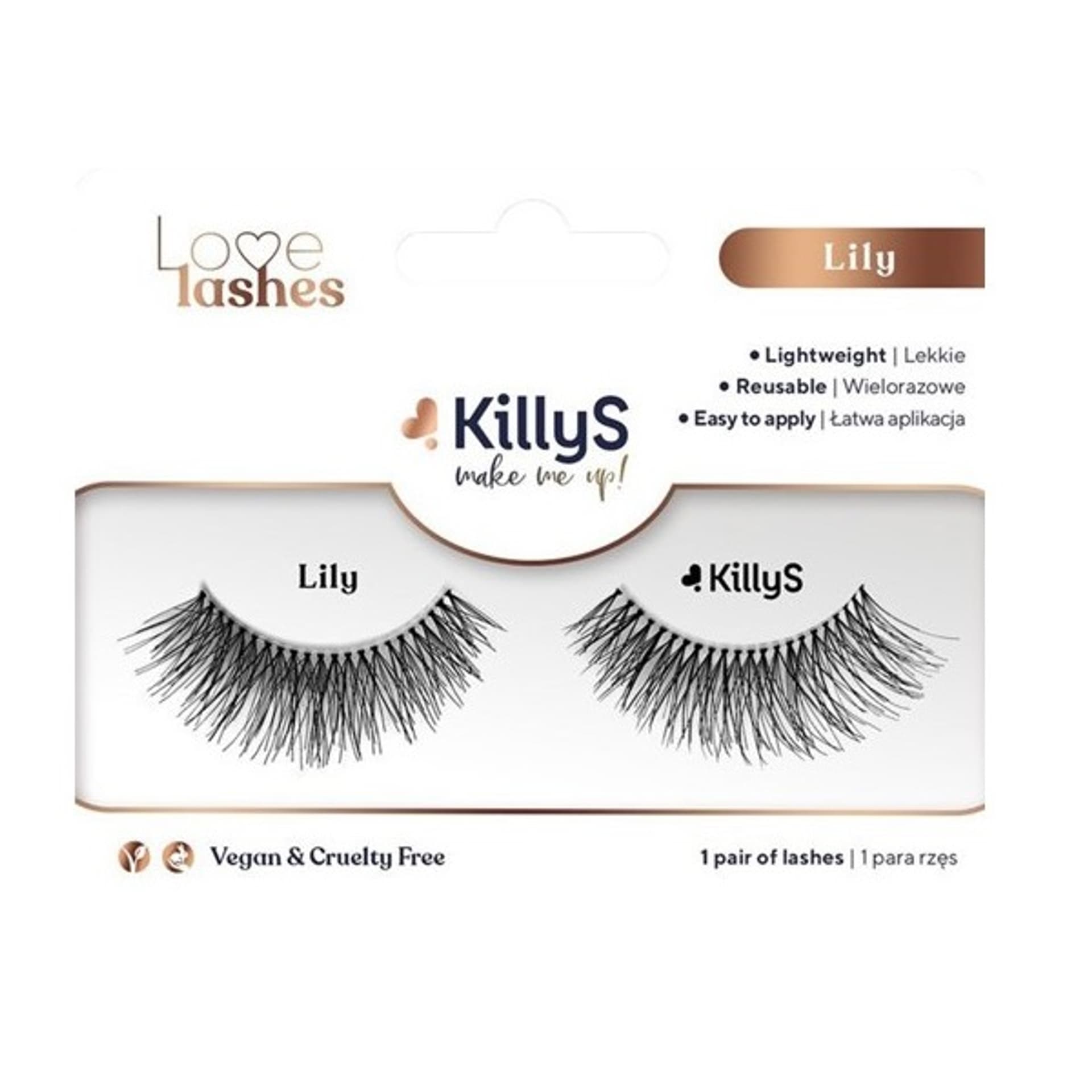

KILLYS Make Me Up! Love Lashes sztuczne rzęsy na pasku 1 para Lily
