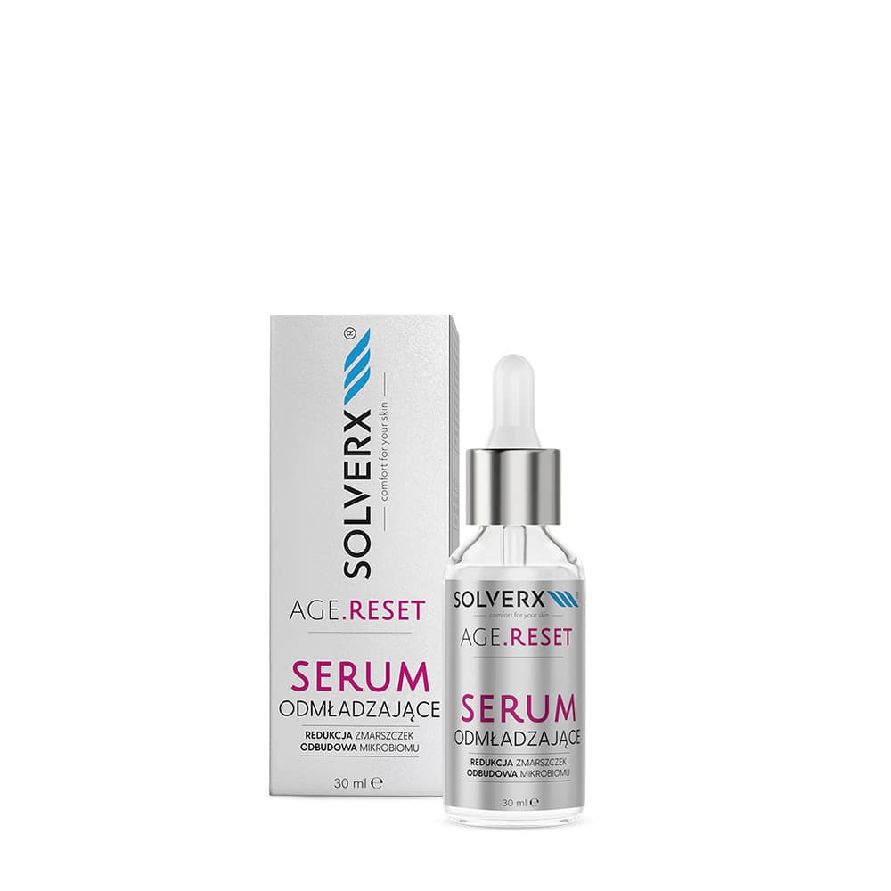 

Solverx Age Reset Serum odmładzające - Redukcja Zmarszczek & Odbudowa Mikrobiomu 30ml