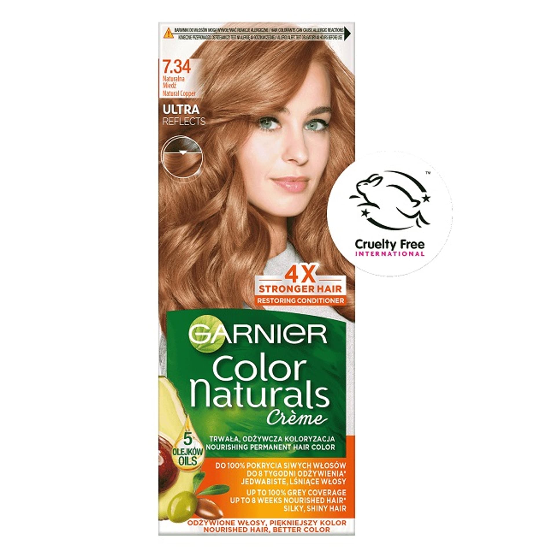 

Garnier Color Naturals Krem koloryzujący nr 7.34 Naturalna Miedź 1op