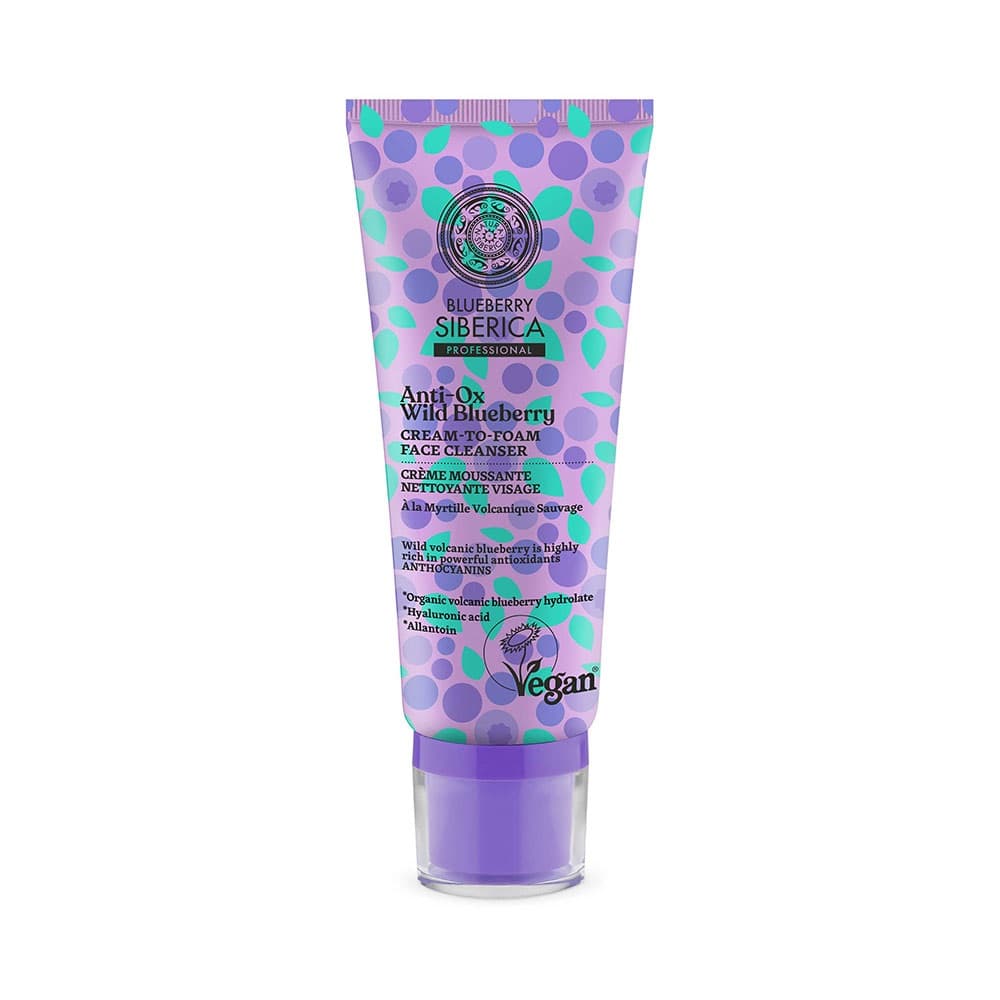 

Wegańska, kremowa pianka oczyszczająca do twarzy, 100ml BLUEBERRY SIBERICA