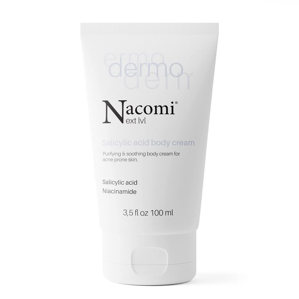 

NACOMI Next Level Dermo oczyszczająco-łagodzący krem do ciała z kwasem salicylowym i niacynamidem 100ml