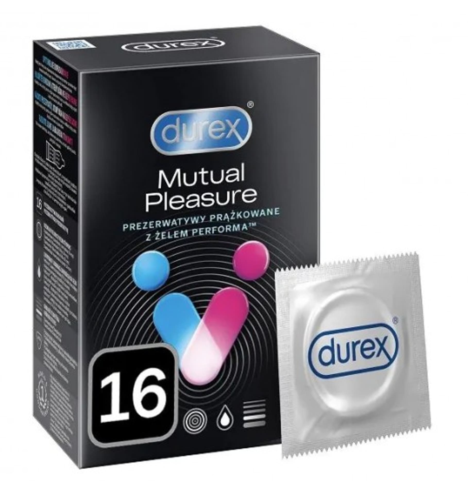 

Durex Mutual Pleasure prezerwatywy z wypustkami 16 szt prążki opóźniające wytrysk
