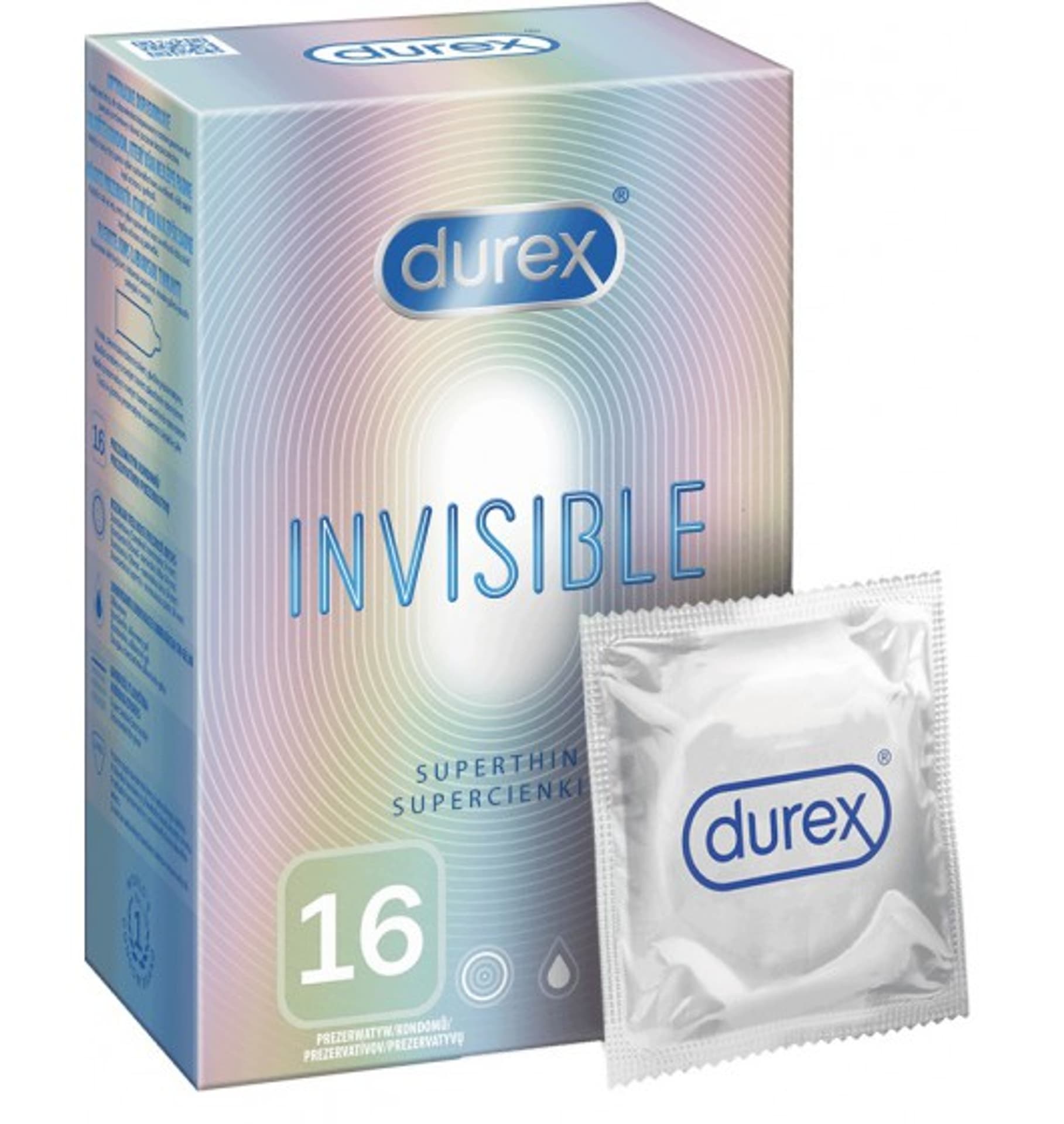 

Durex Invisible Extra Thin super cienkie prezerwatywy 16 szt