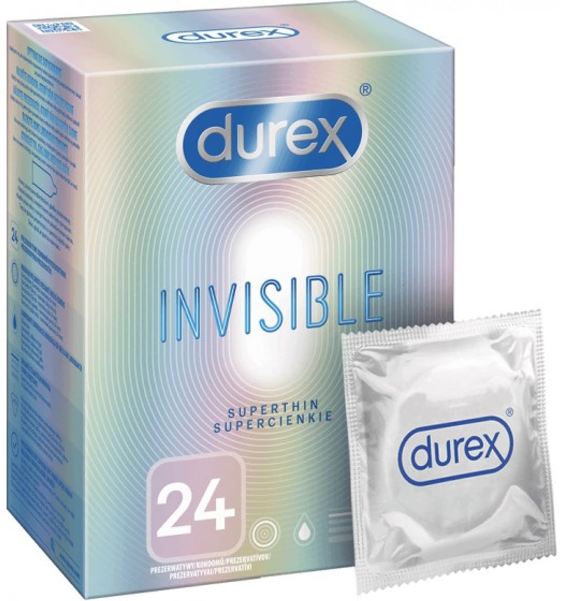 

Durex Durex prezerwatywy Invisible dla większej bliskości 24 szt cienkie