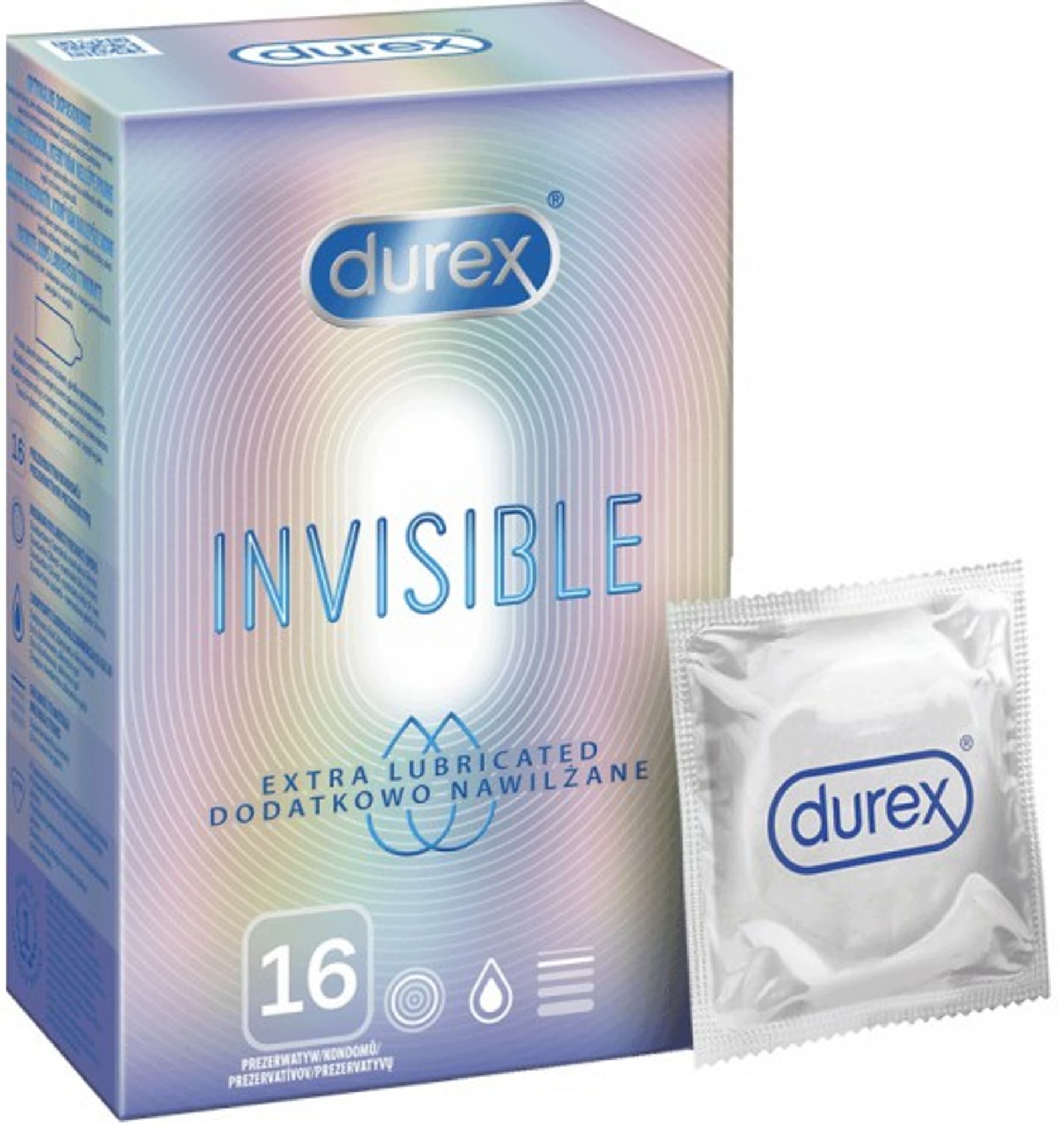 

Durex Durex prezerwatywy Invisible dodatkowo nawilżane 16 szt cienkie