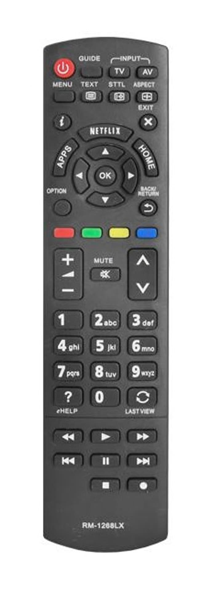 

Pilot do PANASONIC TV LCD RM-1268LX NETFLIX. (1LM)