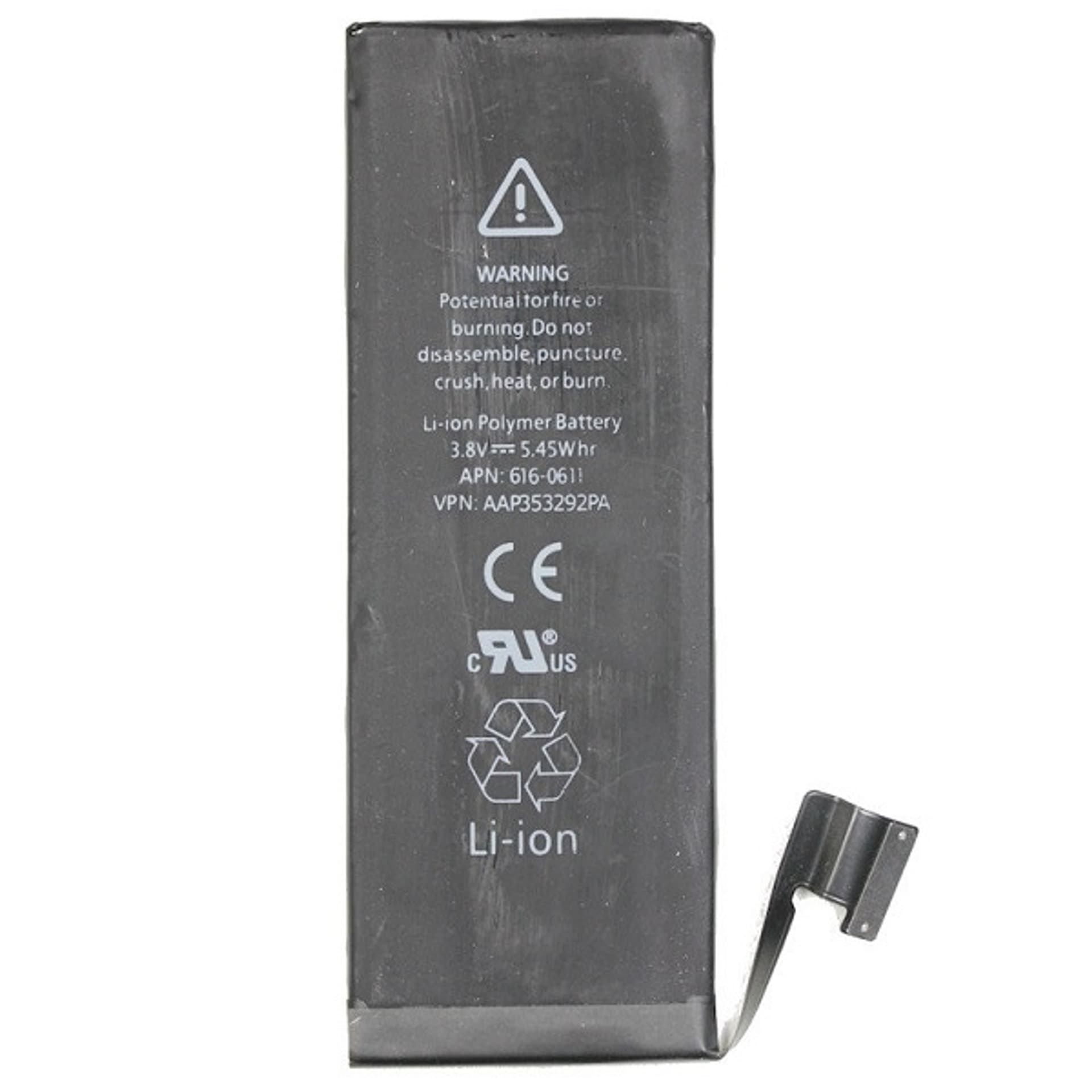 

Bateria do iPHONE 5 (APN:616-0611) bulk 1440mAh, Apn:616-0611) bulk 1440ma