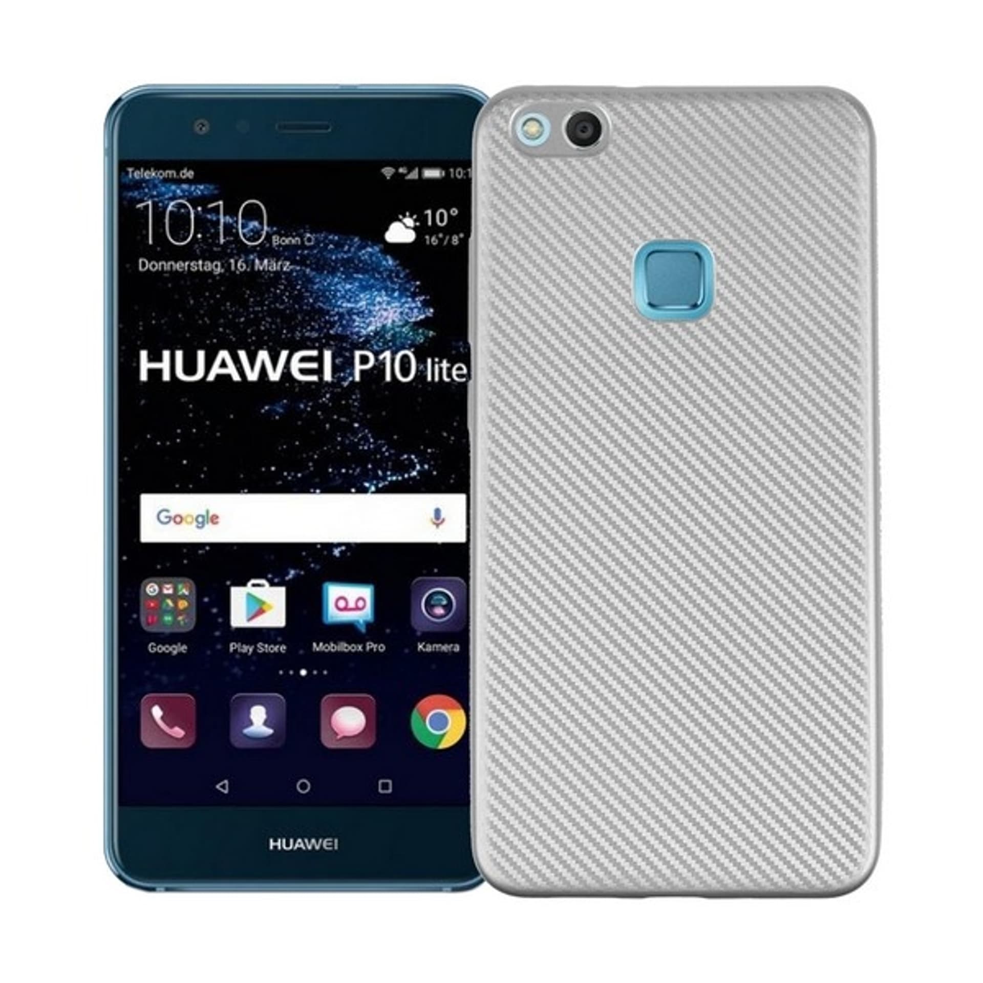 

Etui Carbon Fiber Huawei P10 lite srebrn /silver