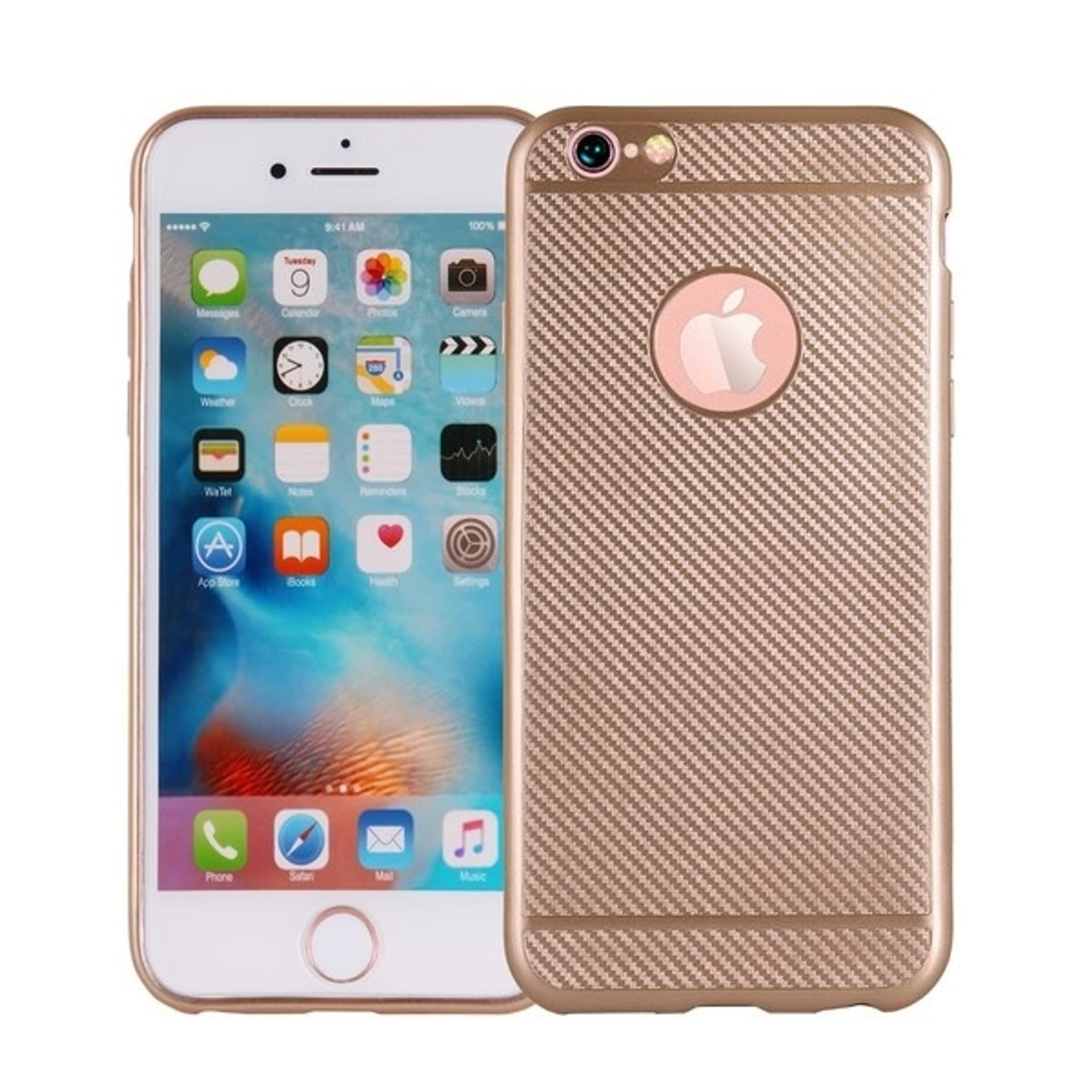 

Etui Carbon Fiber MOTO G5S Plus złoty /gold