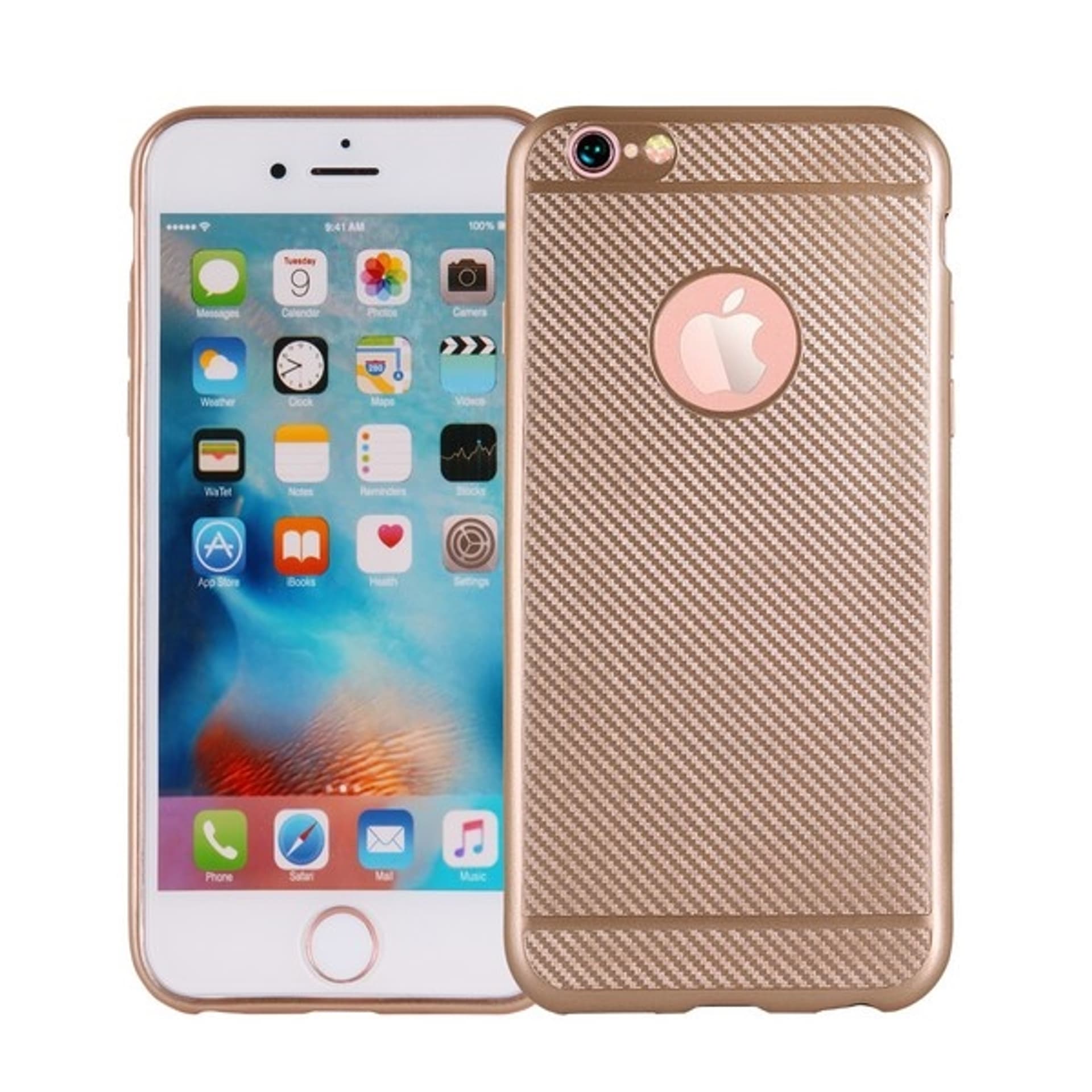 

Etui Carbon Fiber iPhone 8 Plus złoty /gold