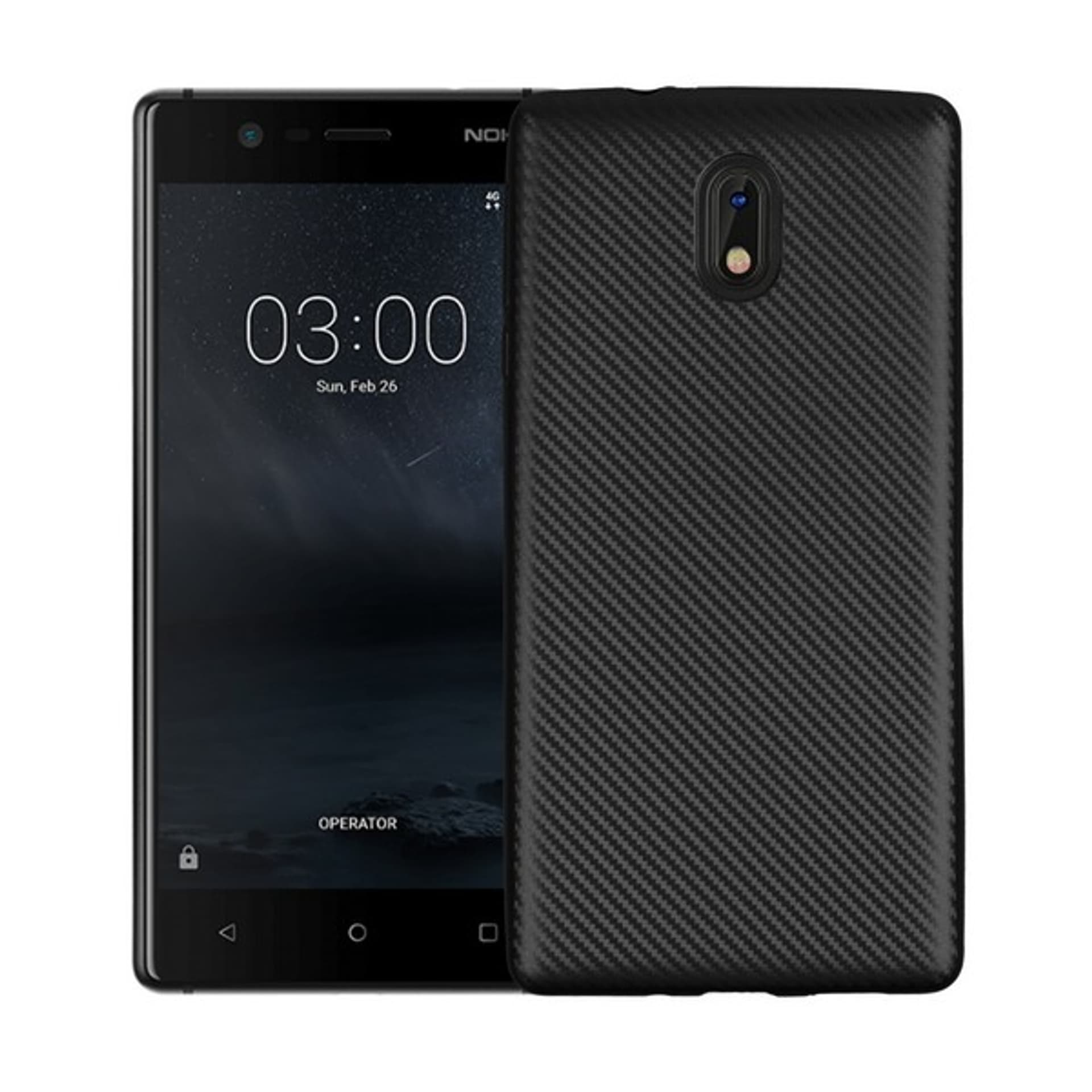 

Etui Carbon Fiber Nokia 3 czarny/black