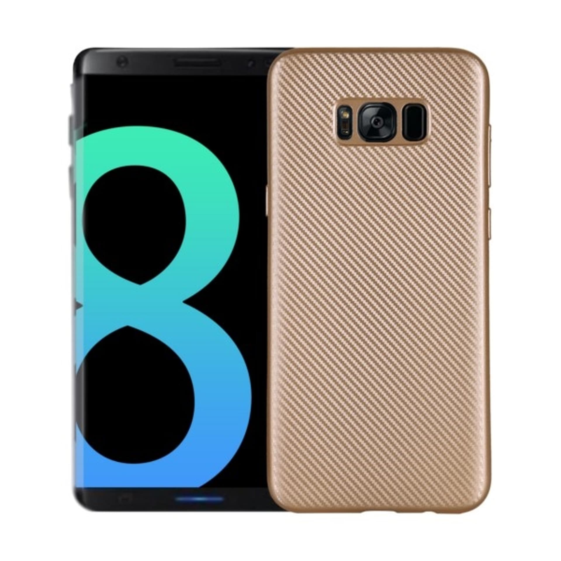 

Etui Carbon Fiber Samsung S8 Plus G955 złoty/gold