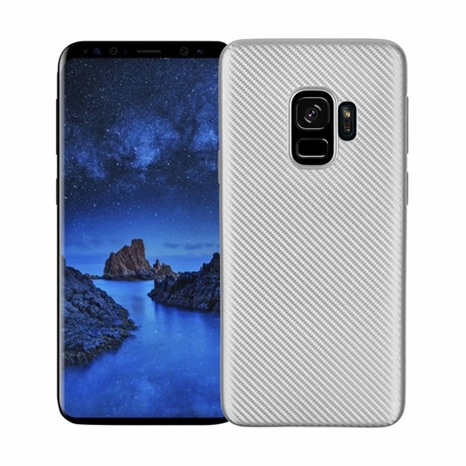 

Etui Carbon Fiber Samsung S9 G960 srebrn /silver