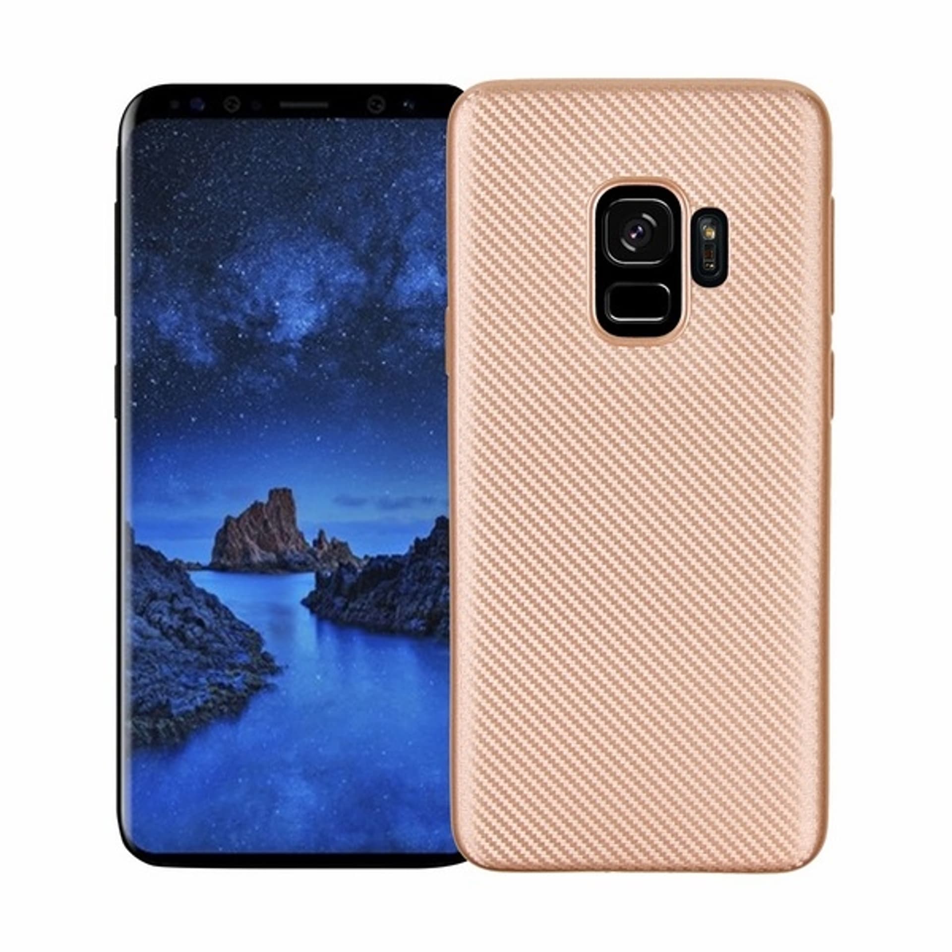 

Etui Carbon Fiber Samsung S9 G960 złoty /gold