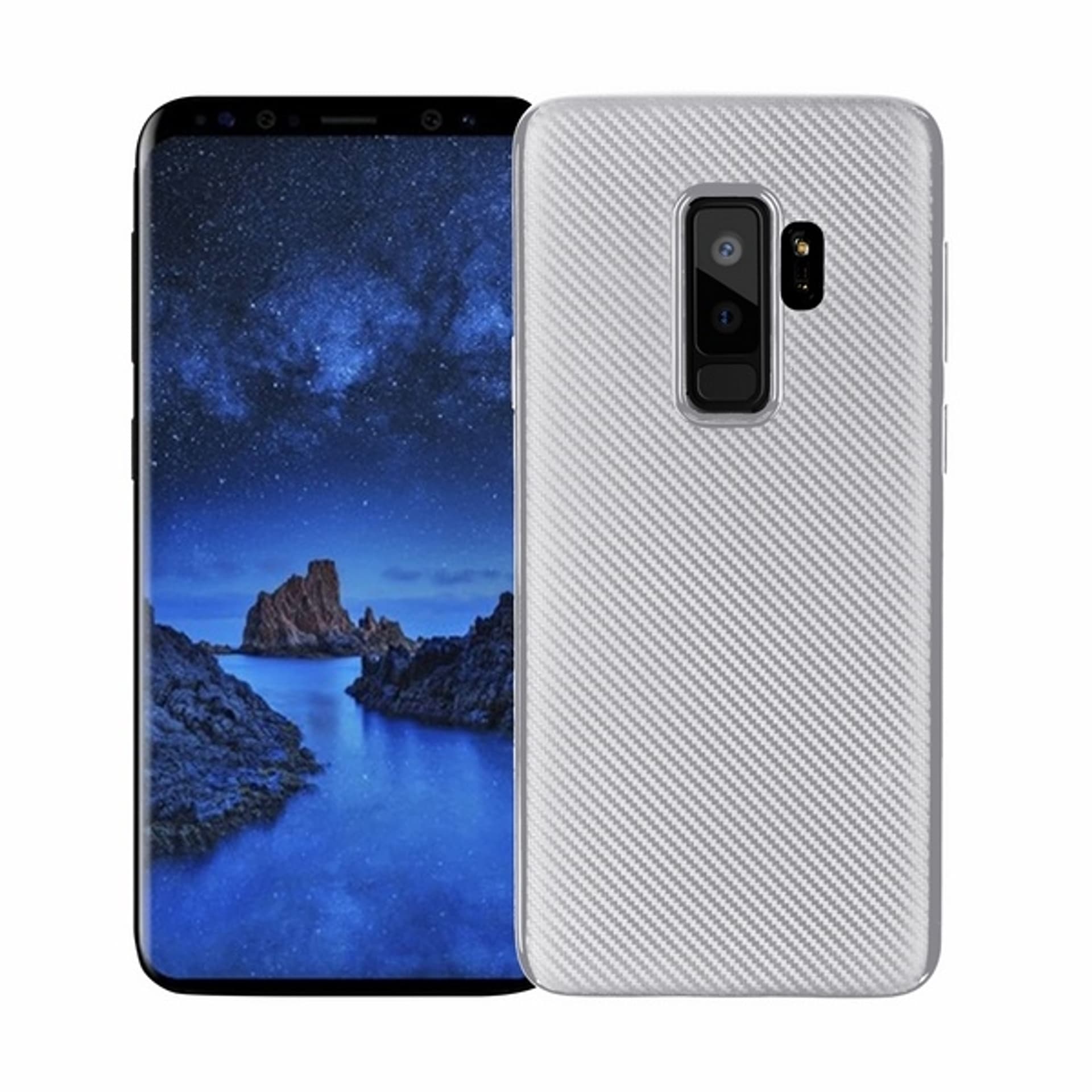 

Etui Carbon Fiber Samsung S9 Plus G965 srebrny/silver