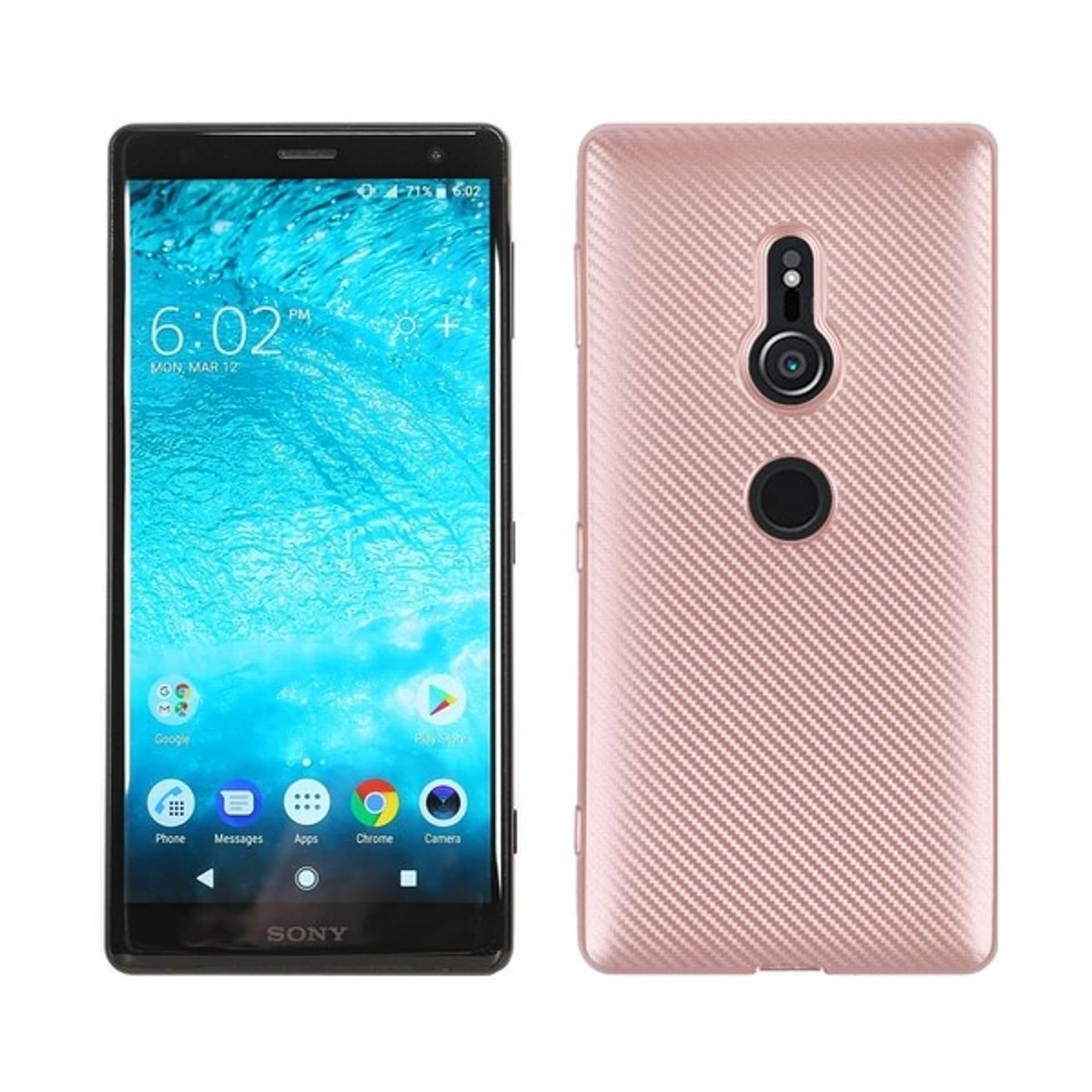 

Etui Carbon Fiber Sony XZ2 Premium różowo-złoty/rose gold