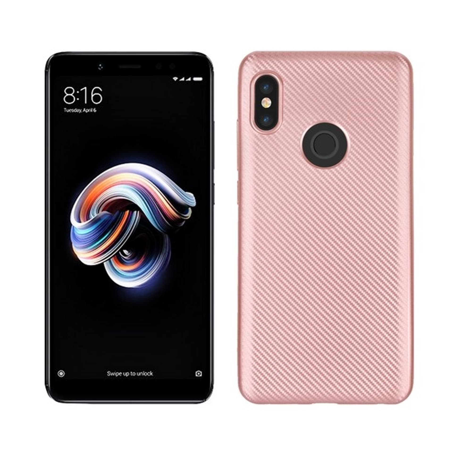 

Etui Carbon Fiber Xiaomi 6X/A2 różowo-zł oty/rose gold