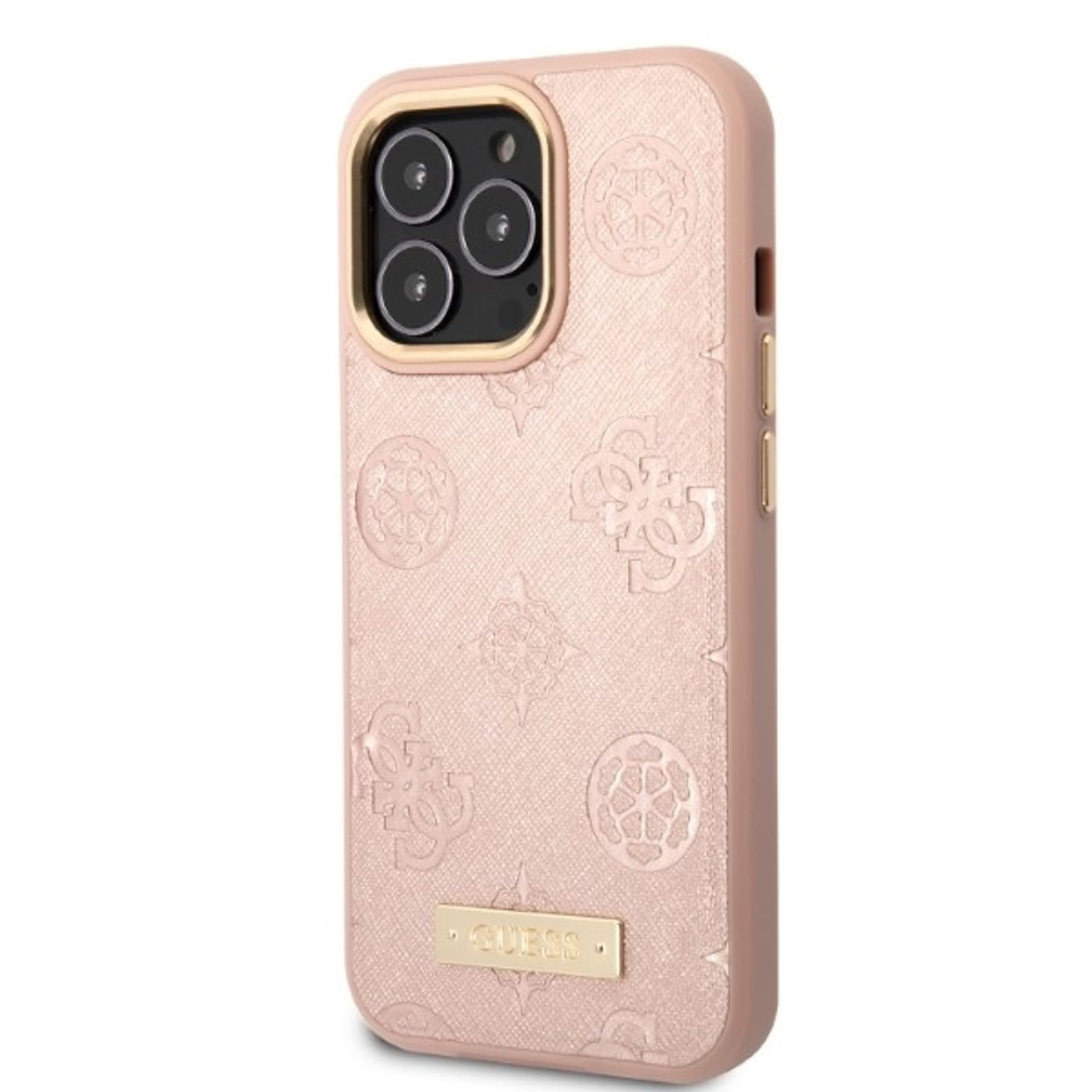 

Guess GUHMP13XSAPSTP iPhone 13 Pro Max 6,7" różowy/pink hardcase Peony Logo Plate MagSafe