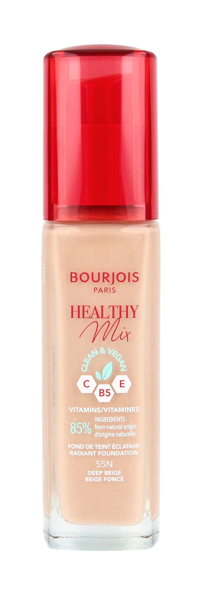 

Bourjois Podkład do twarzy Healthy Mix Clean&Vegan - nr 55N Deep Beige 30ml