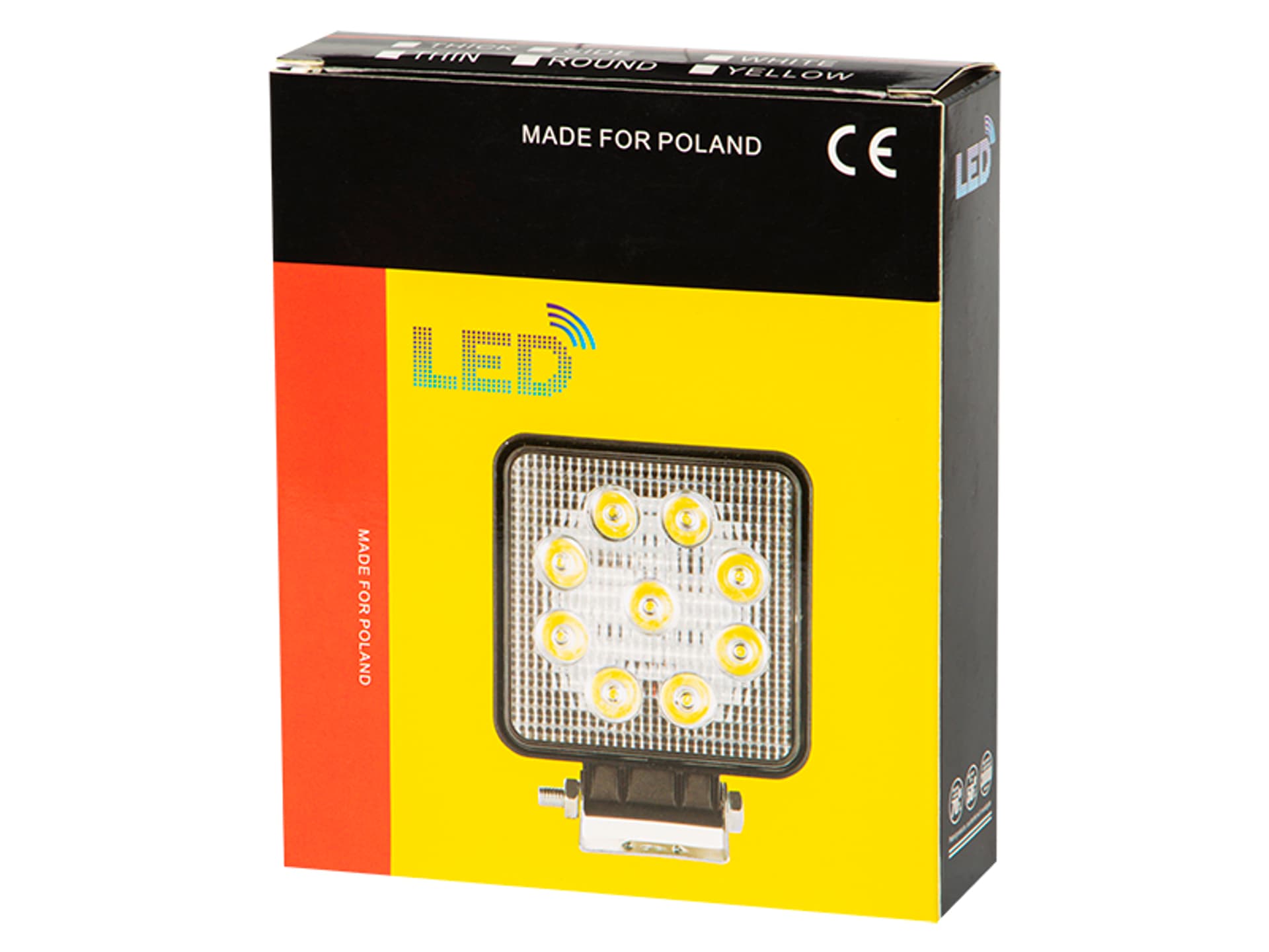 

23-260# Samochodowa lampa robocza 9 led kwadratowa 10v-30v 4000k
