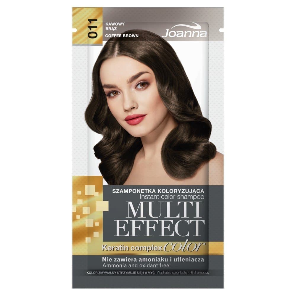 

Joanna Multi Effect Color Keratin Complex Szamponetka nr 11 Kawowy Brąz 35g