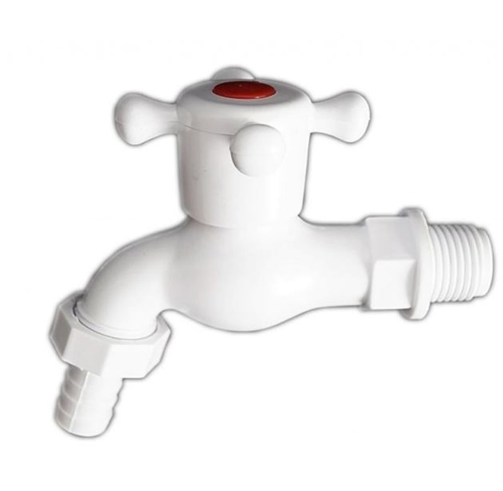 

KRAN - ZAWÓR CZERPALNY-ODCINAJĄCY PLASTIKOWY 3/4'' BIAŁY