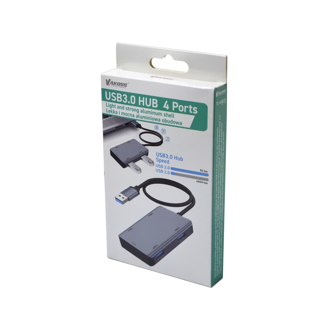 

VAKOSS HUB USB 3.0 4 PORTY + MICRO USB TC-4203X