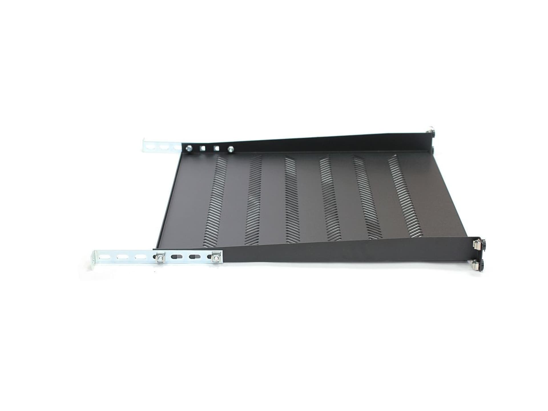 

Półka do szaf 450mm 19" 483x450mm 1U czarna z regulacją i podporą