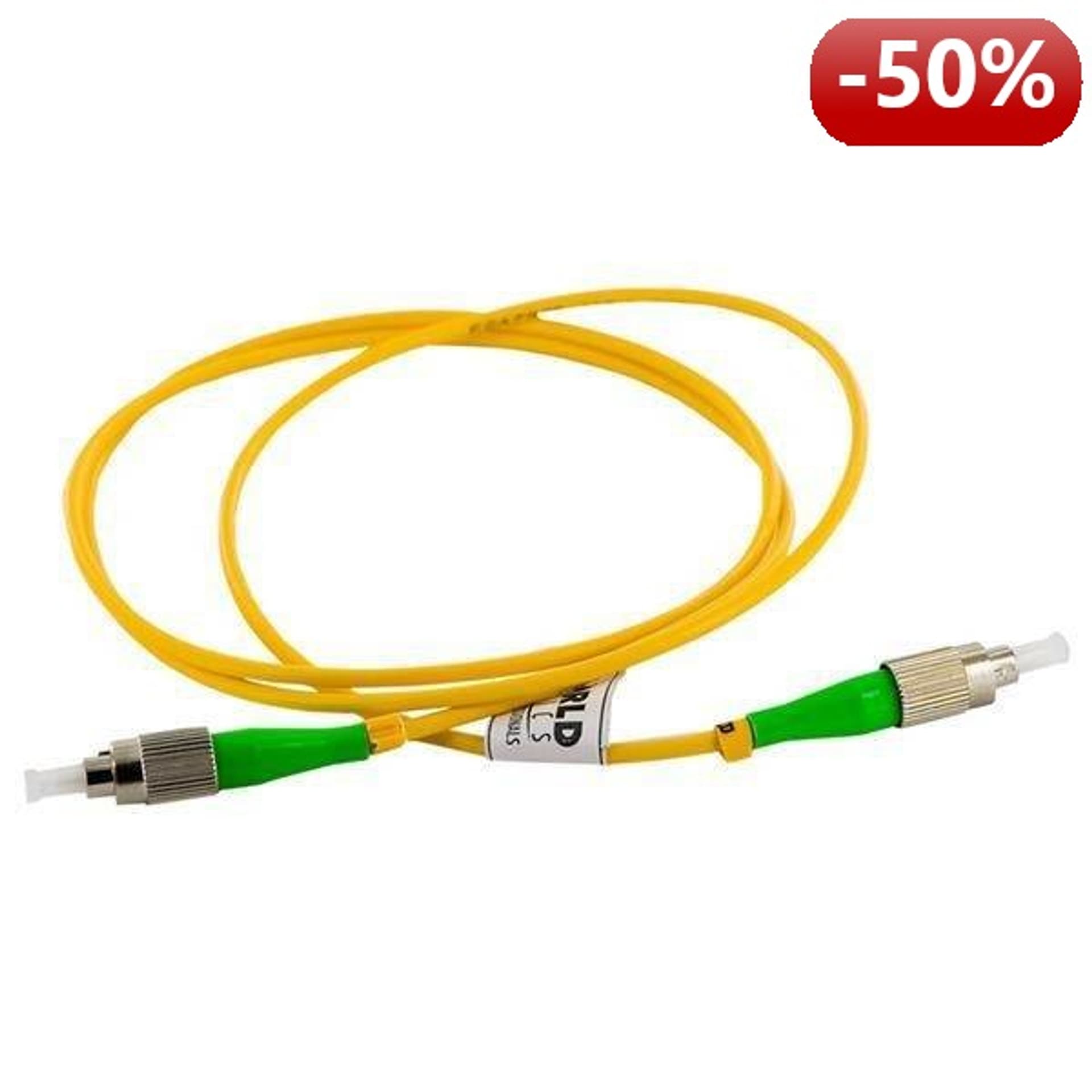 

4world Patch Cord,FC APC-FC APC ,SX SM,G652D,1m