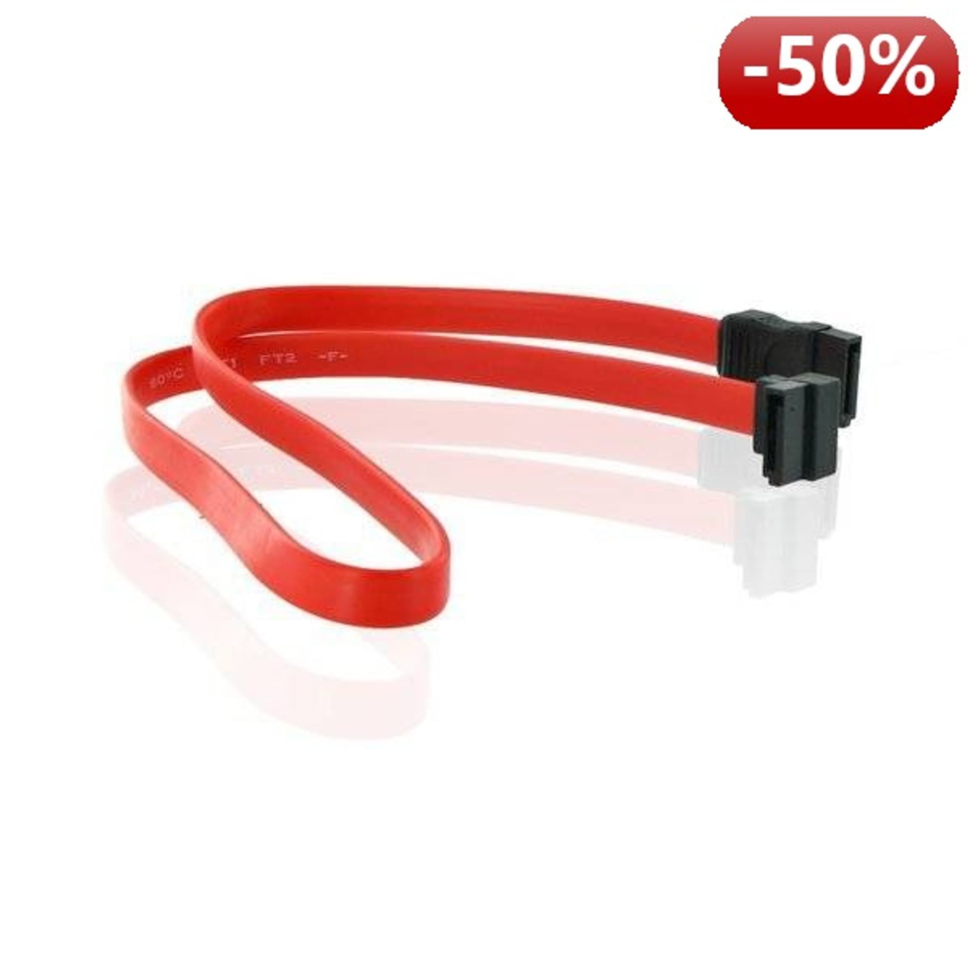 

4World Kabel serial ATA, kątowy 50cm|czerwony