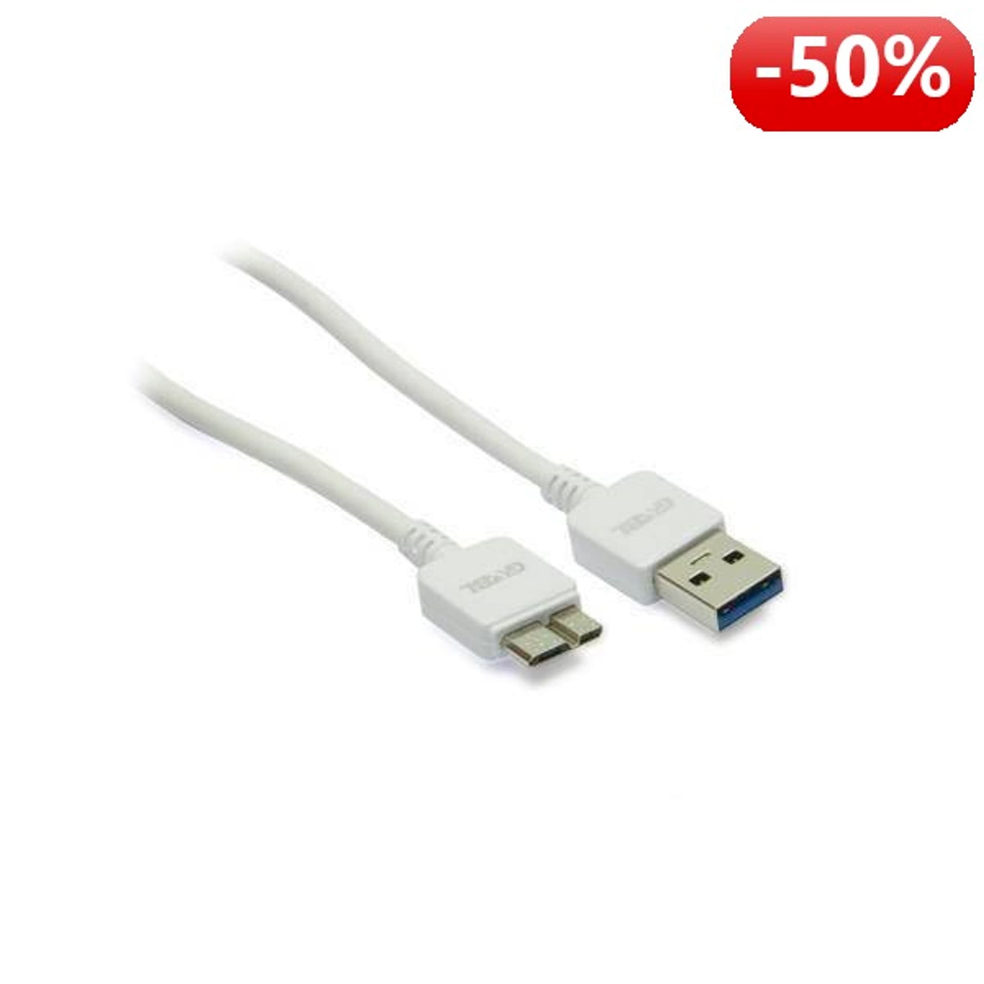 

G&BL Kabel do ładowania i synchronizacji danych, USB A M- Micro USB 3.0 M, 1m, biały